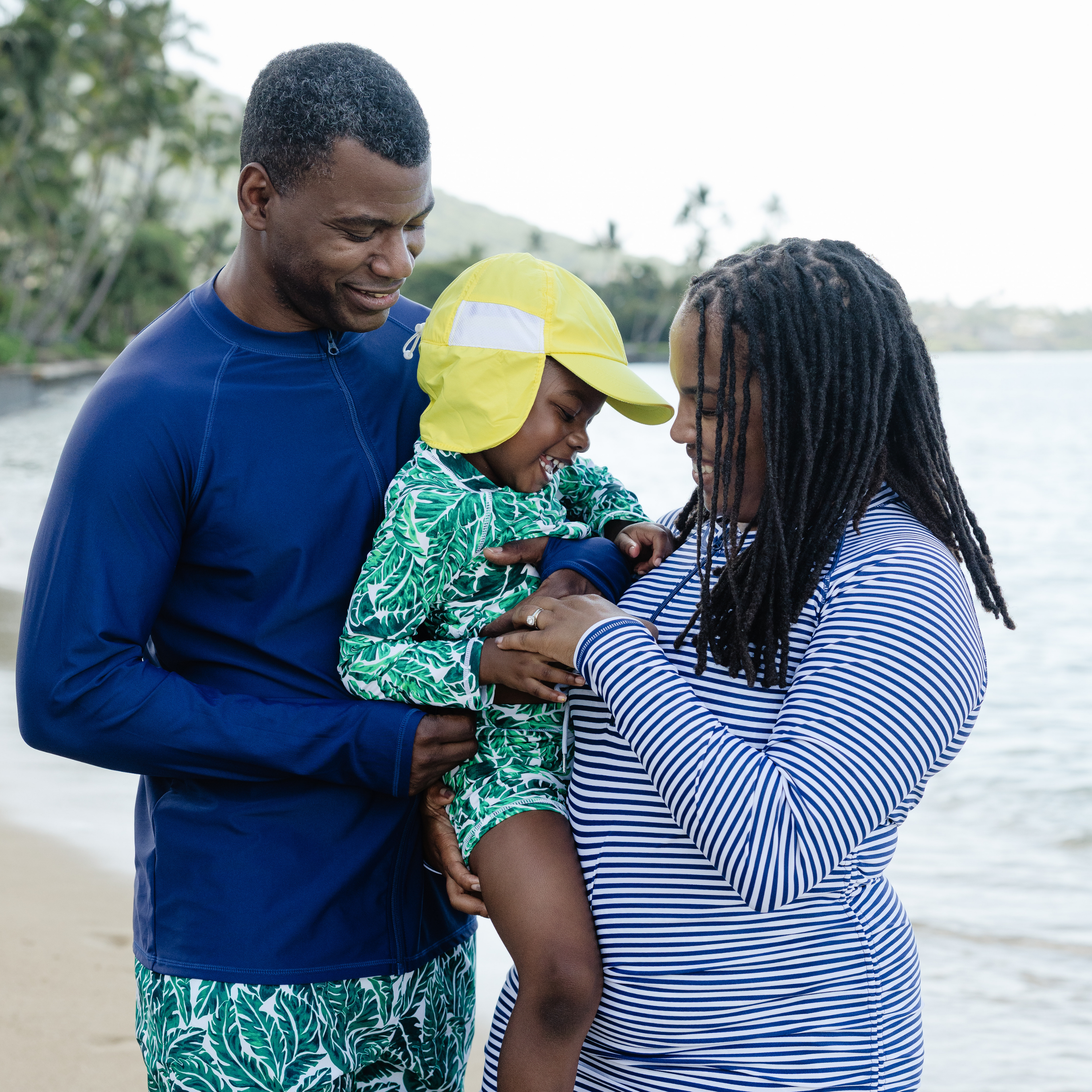 Kids Flap Hat | Yellow-SwimZip UPF 50+ Sun Protective Swimwear & UV Zipper Rash Guards-pos6