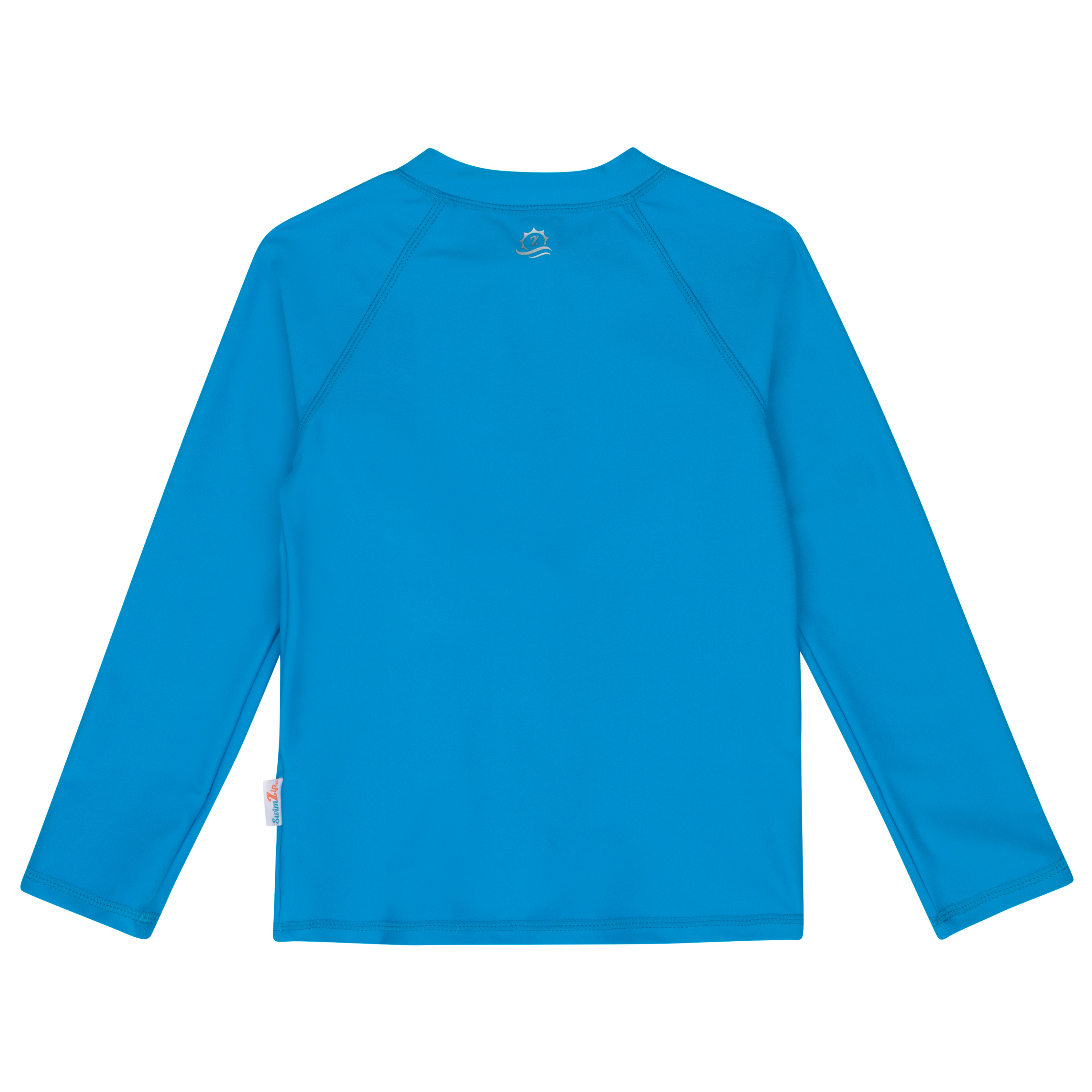 Kids UPF 50+ Long Sleeve Zipper Rash Guard Swim Shirt | "Blue Danube"-SwimZip UPF 50+ Sun Protective Swimwear & UV Zipper Rash Guards-pos12
