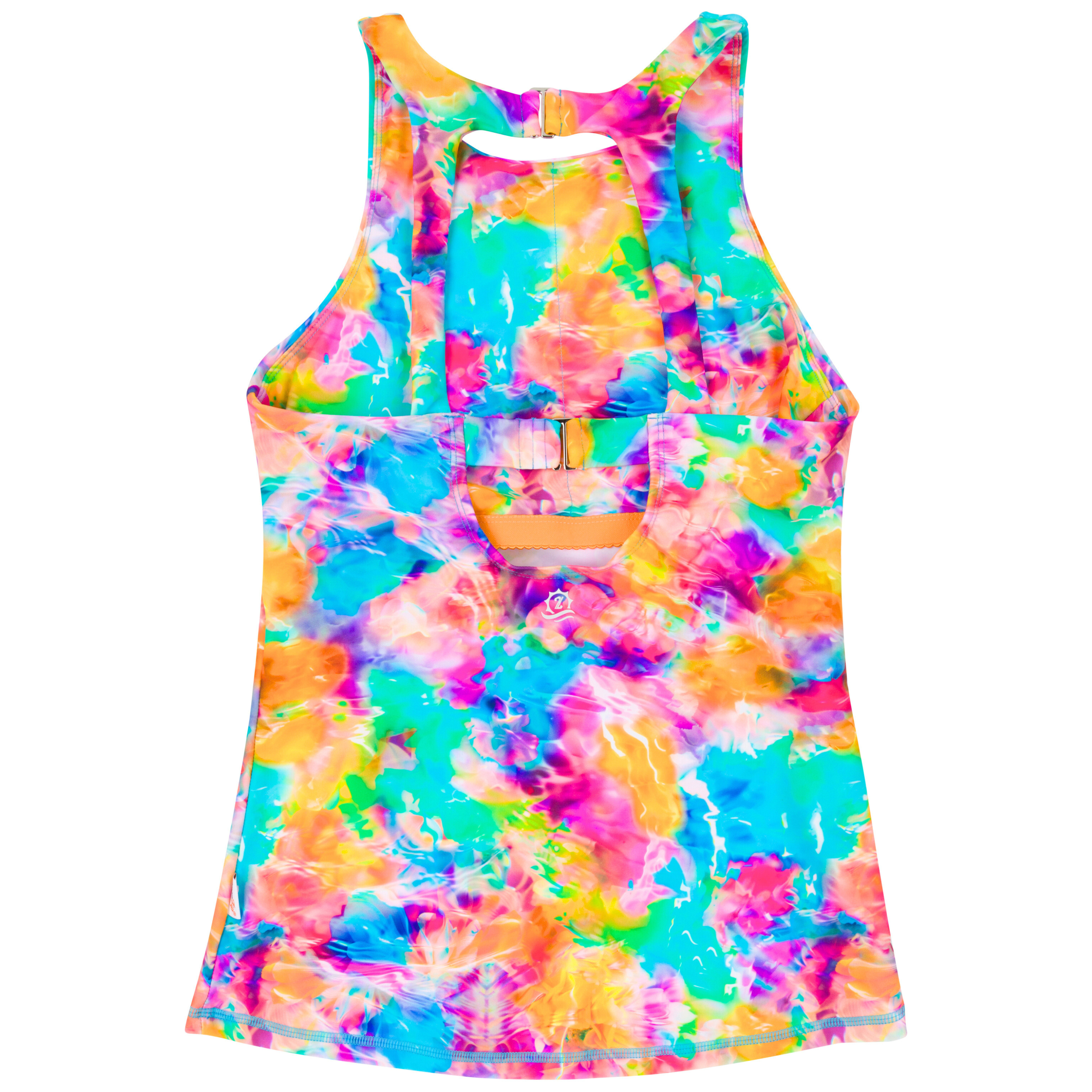 Women’s High Neck Fitted Tankini Top | “Impressions"-SwimZip UPF 50+ Sun Protective Swimwear & UV Zipper Rash Guards-pos10