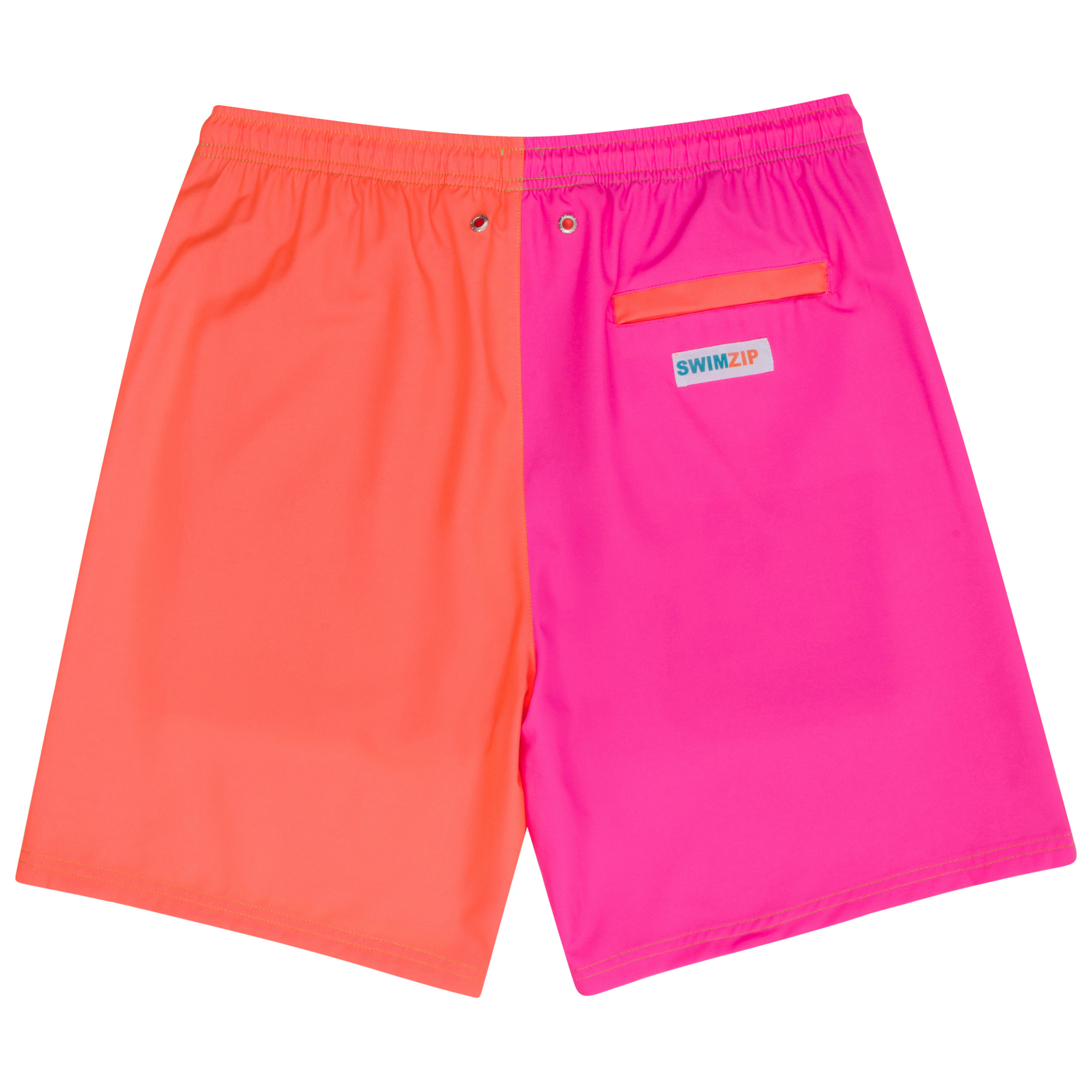 Men's 8" Swim Trunks Boxer Brief Liner | "Neon Sunrise"-SwimZip UPF 50+ Sun Protective Swimwear & UV Zipper Rash Guards-pos12