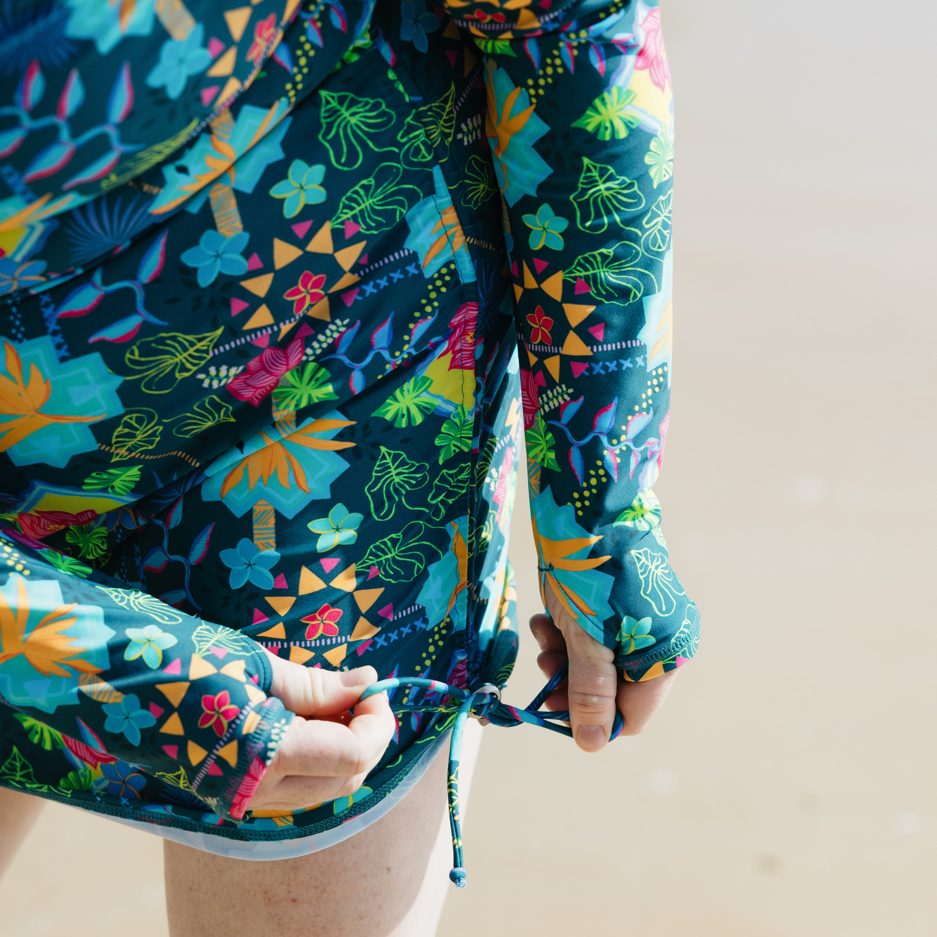 Women's Half Zip Swim Dress Cover Up | "Summer Max"-SwimZip UPF 50+ Sun Protective Swimwear & UV Zipper Rash Guards-pos7