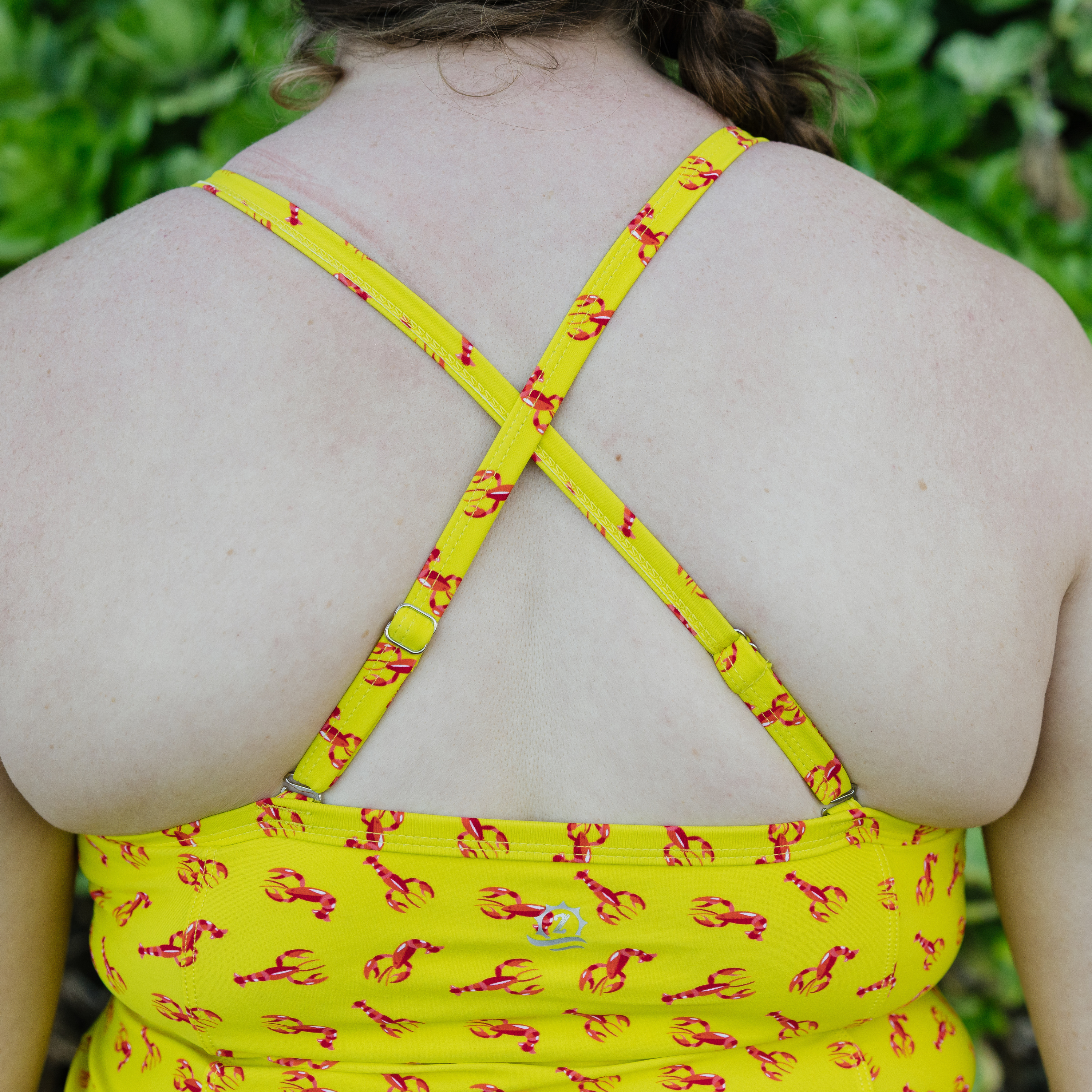 Women’s Strappy A-Line Tankini Top | “Lobster"-SwimZip UPF 50+ Sun Protective Swimwear & UV Zipper Rash Guards-pos8