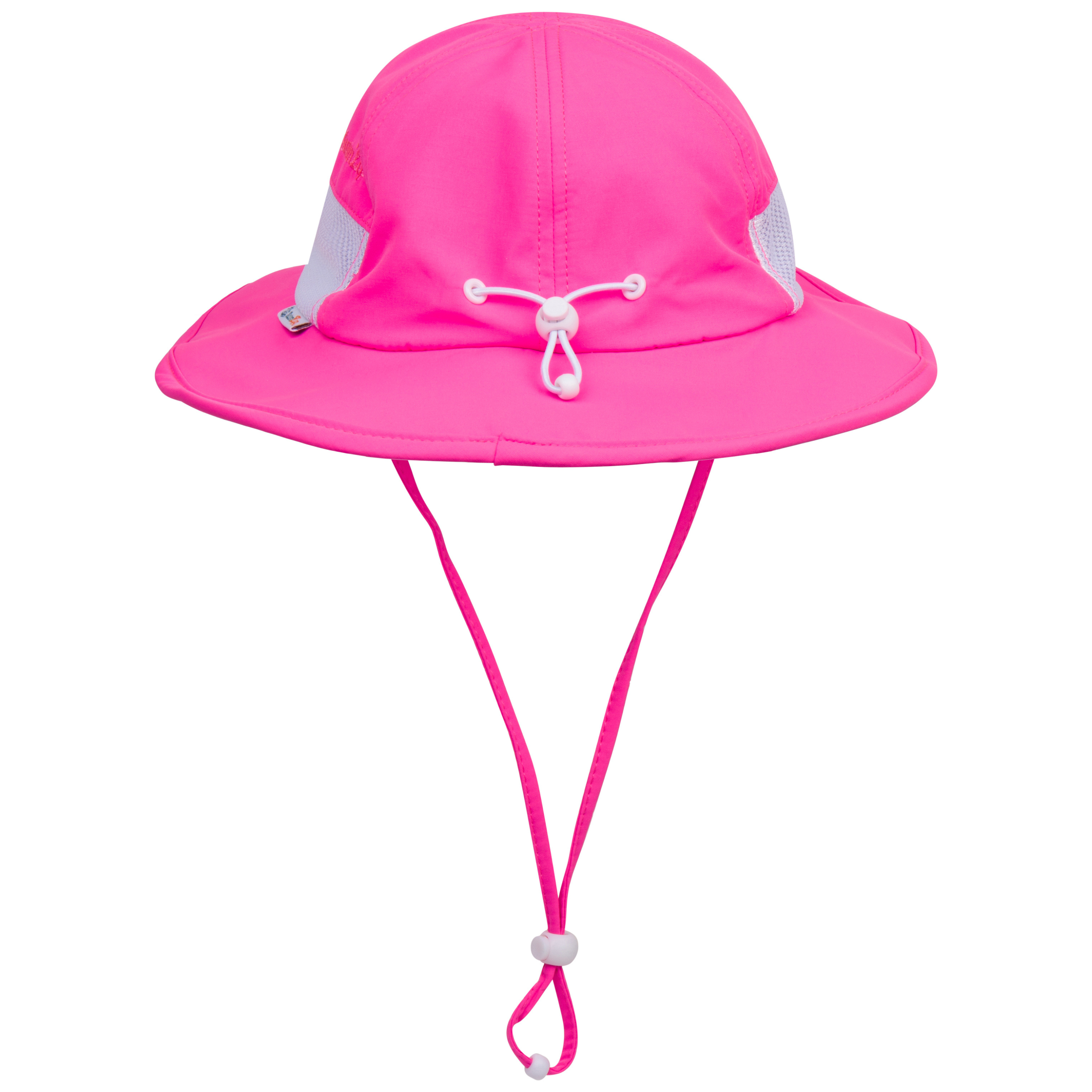 Kids Wide Brim Sun Hat "Fun Sun Day Play Hat" - Neon Shocking Pink-SwimZip UPF 50+ Sun Protective Swimwear & UV Zipper Rash Guards-pos12