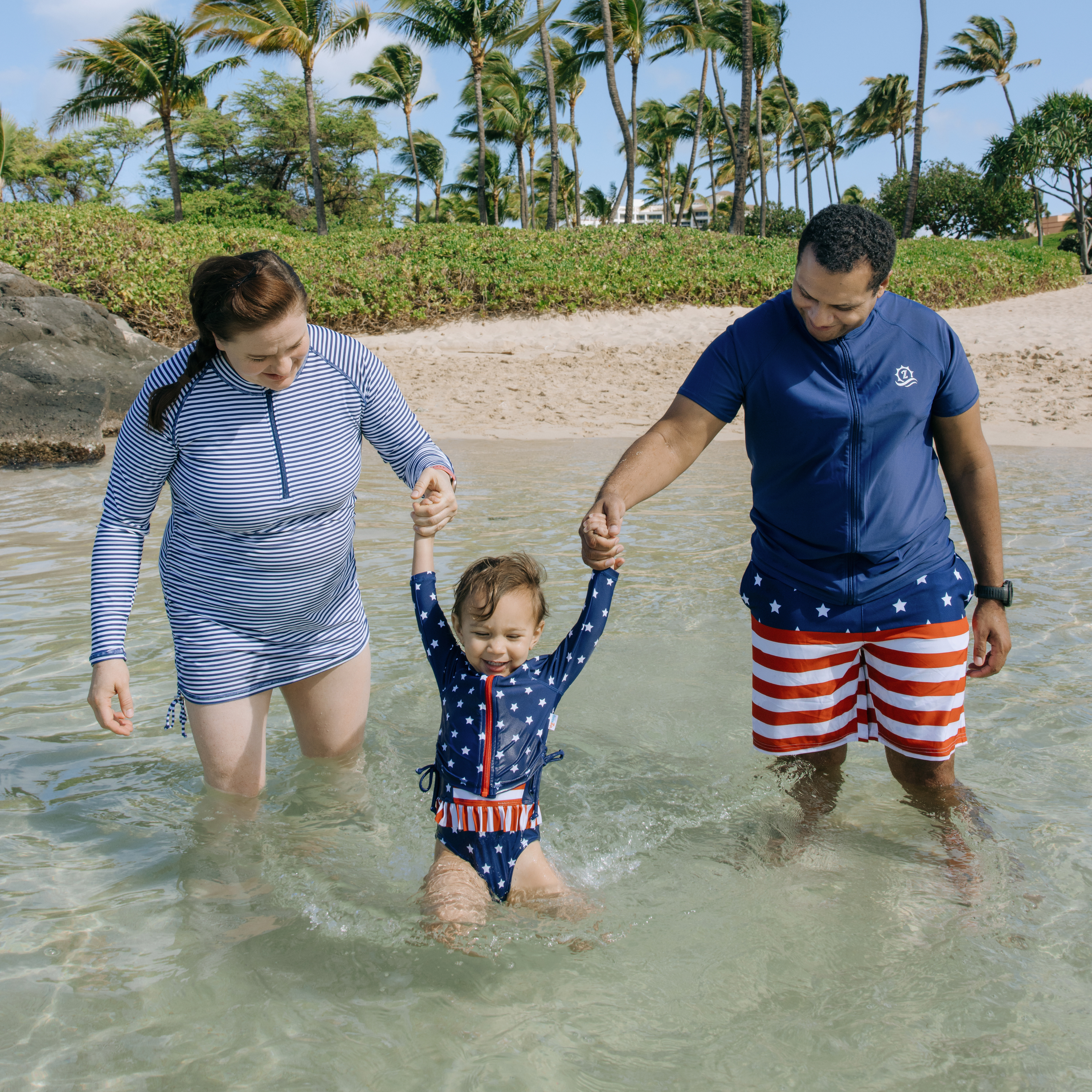 Men's 8" Swim Trunks Boxer Brief Liner | "Americana"-SwimZip UPF 50+ Sun Protective Swimwear & UV Zipper Rash Guards-pos7