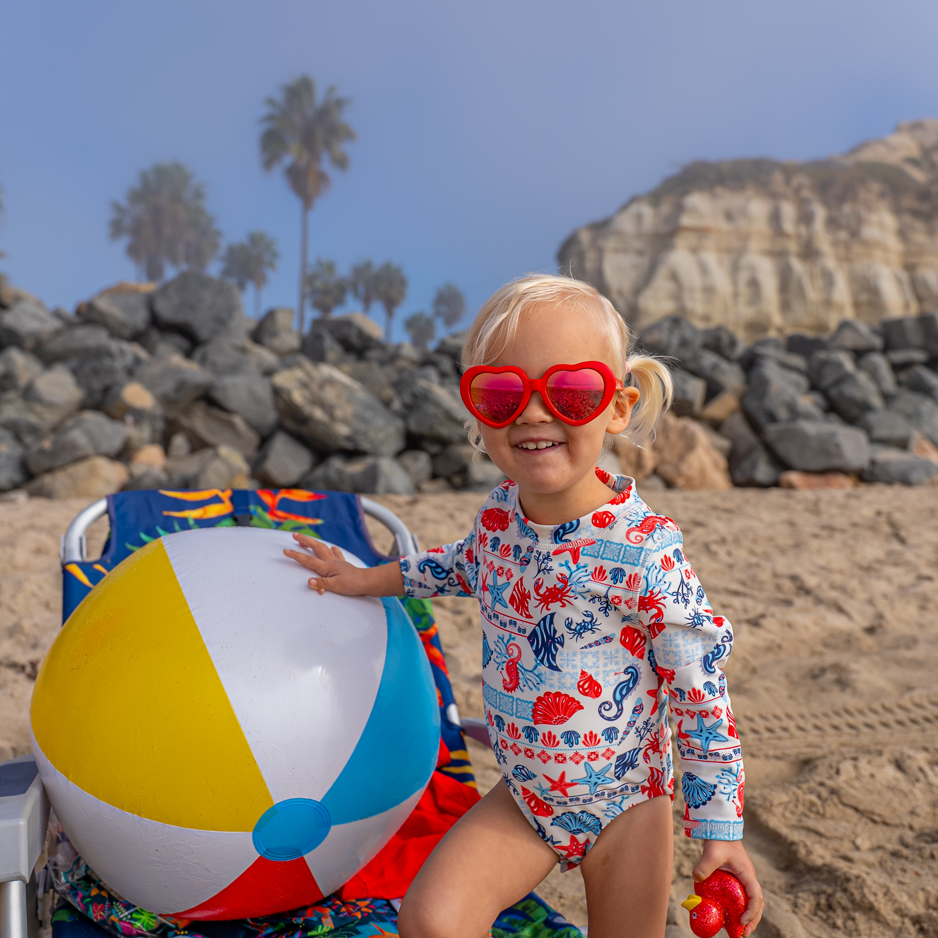 Girls Long Sleeve Surf Suit (One Piece Bodysuit) | "Marina"-SwimZip UPF 50+ Sun Protective Swimwear & UV Zipper Rash Guards-pos7