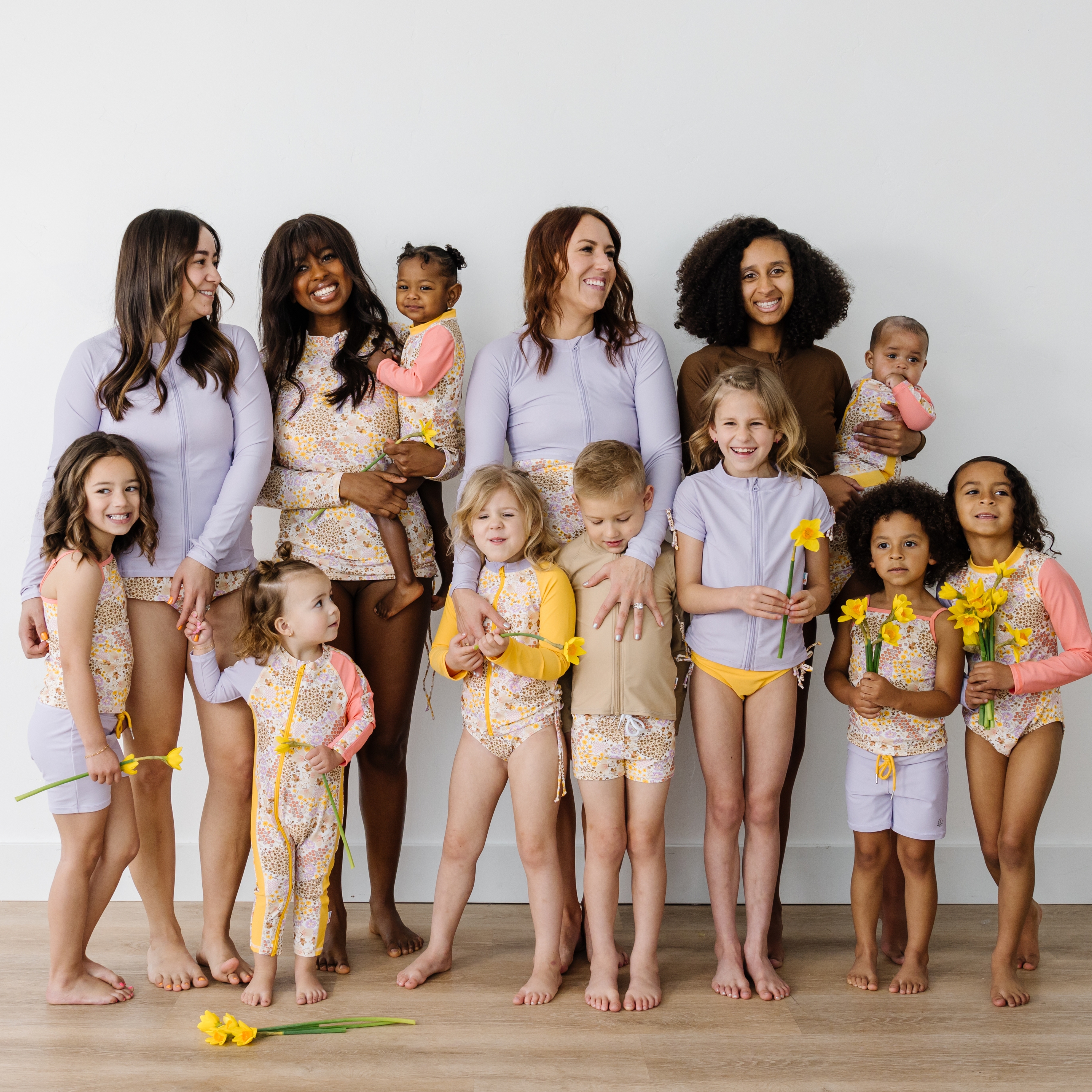 Kids Euro Swim Shorties | "Meadows"-SwimZip UPF 50+ Sun Protective Swimwear & UV Zipper Rash Guards-pos5