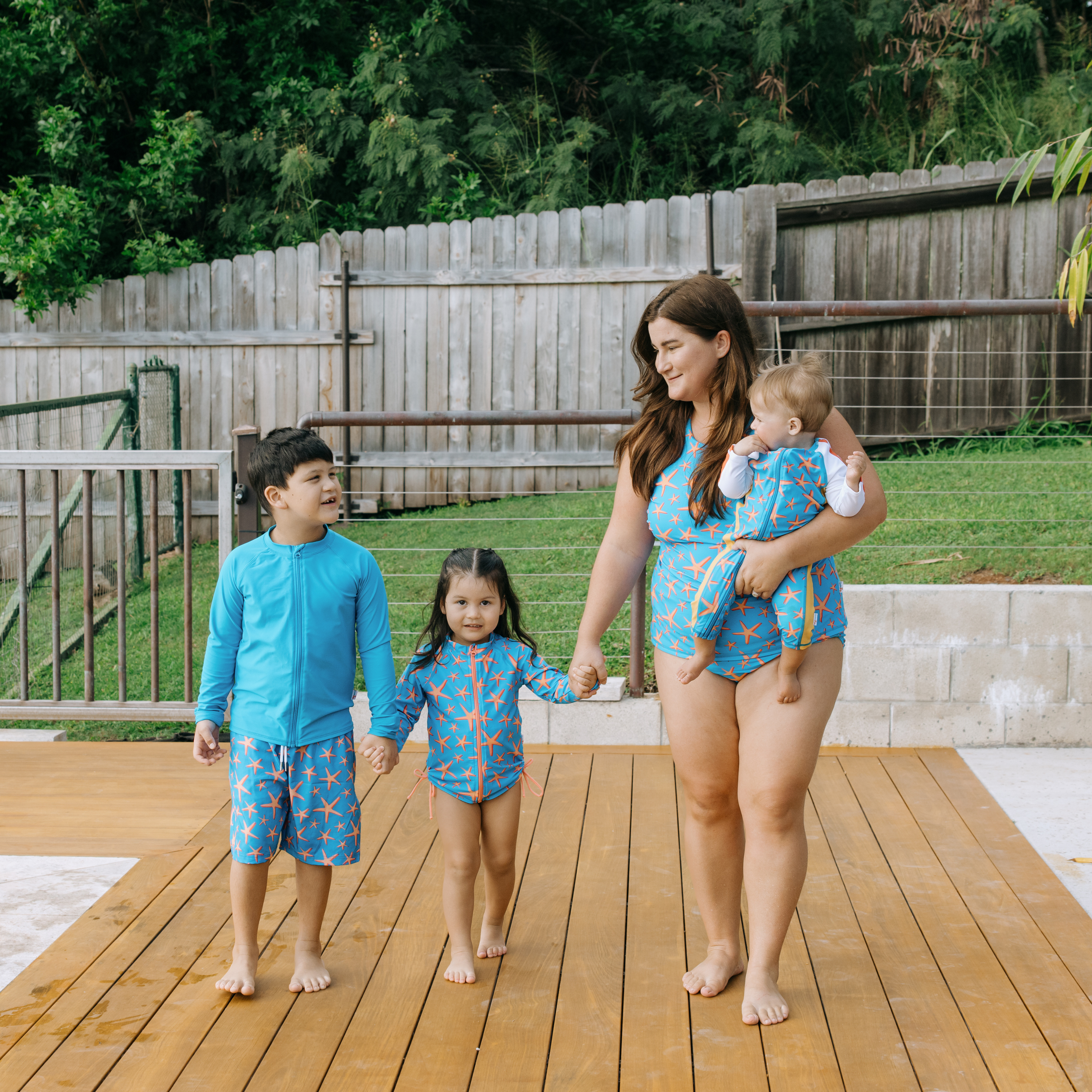 Sunsuit - Long Sleeve Romper Swimsuit | "Starfish"-SwimZip UPF 50+ Sun Protective Swimwear & UV Zipper Rash Guards-pos10