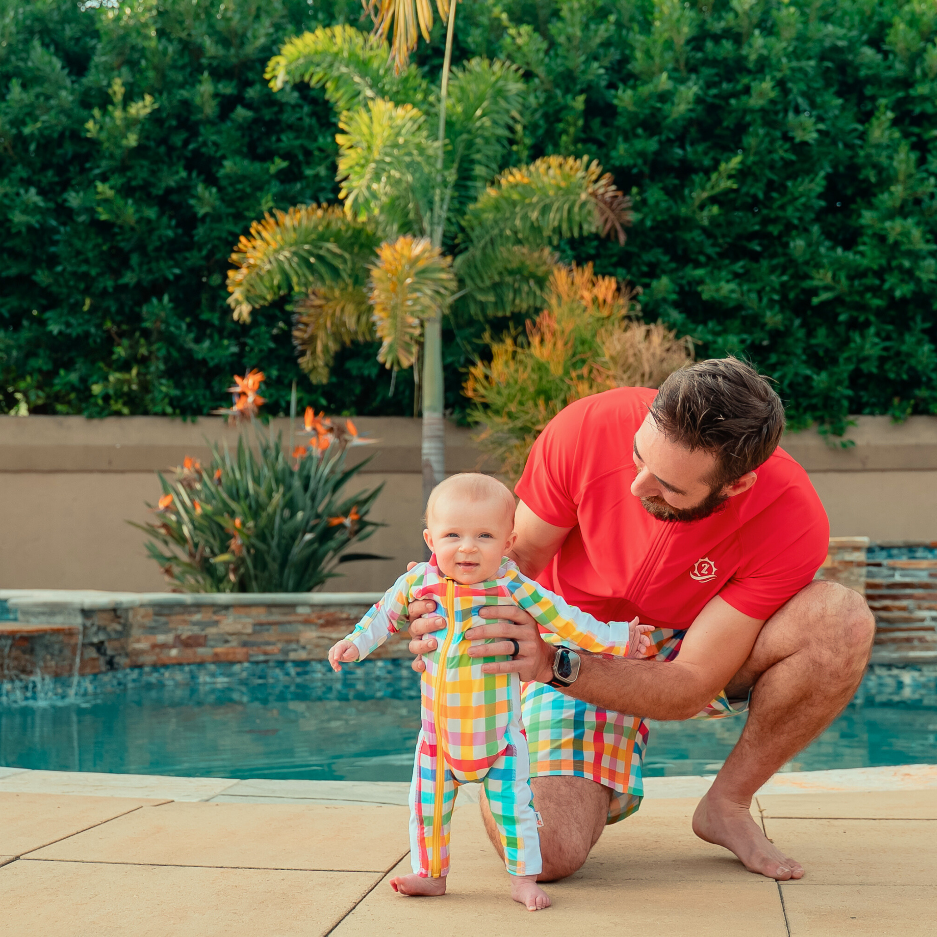 Sunsuit - Long Sleeve Romper Swimsuit | "Picnic Party"-SwimZip UPF 50+ Sun Protective Swimwear & UV Zipper Rash Guards-pos11