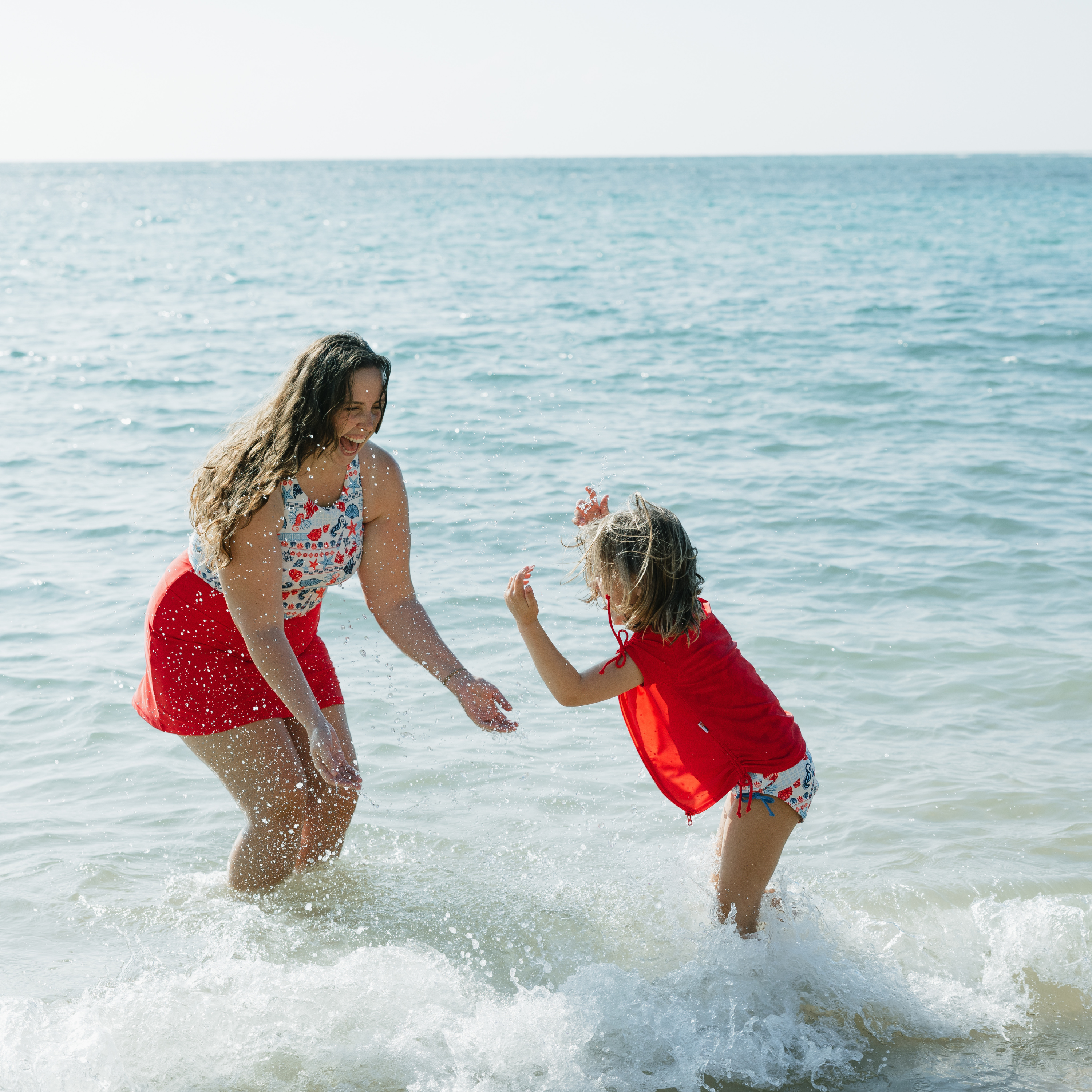 Girls Short Sleeve Rash Guard + Tankini Bikini Set (3 Piece) | "Marina"-SwimZip UPF 50+ Sun Protective Swimwear & UV Zipper Rash Guards-pos7
