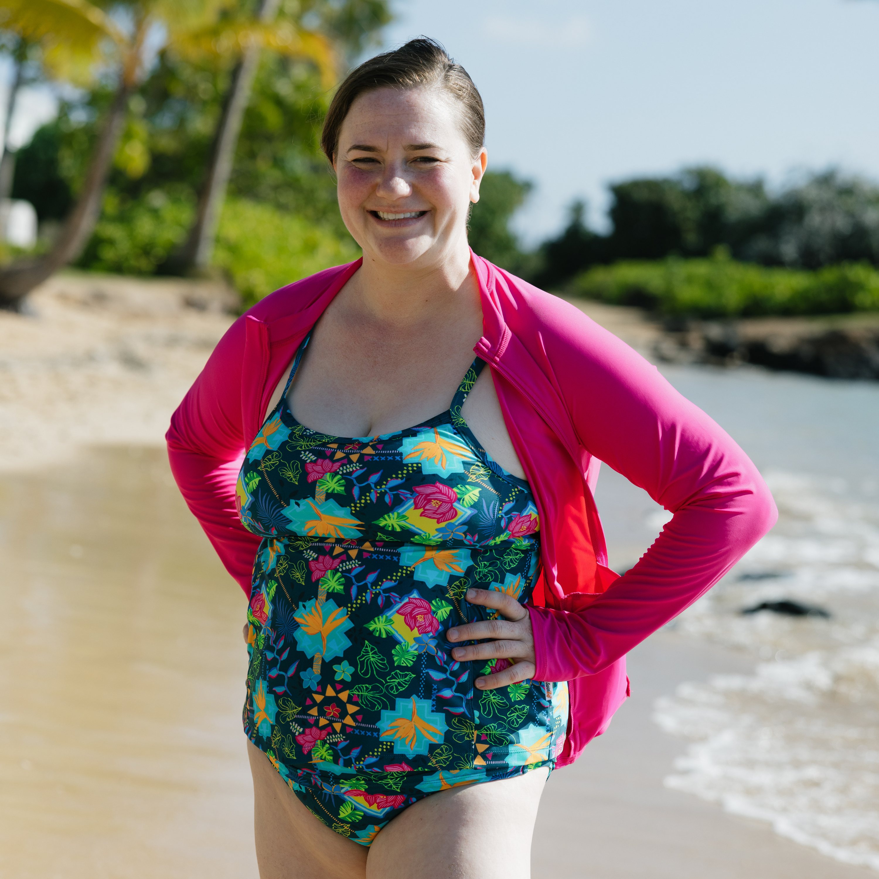 Women’s Strappy A-Line Tankini Top | “Summer Max"-SwimZip UPF 50+ Sun Protective Swimwear & UV Zipper Rash Guards-pos8