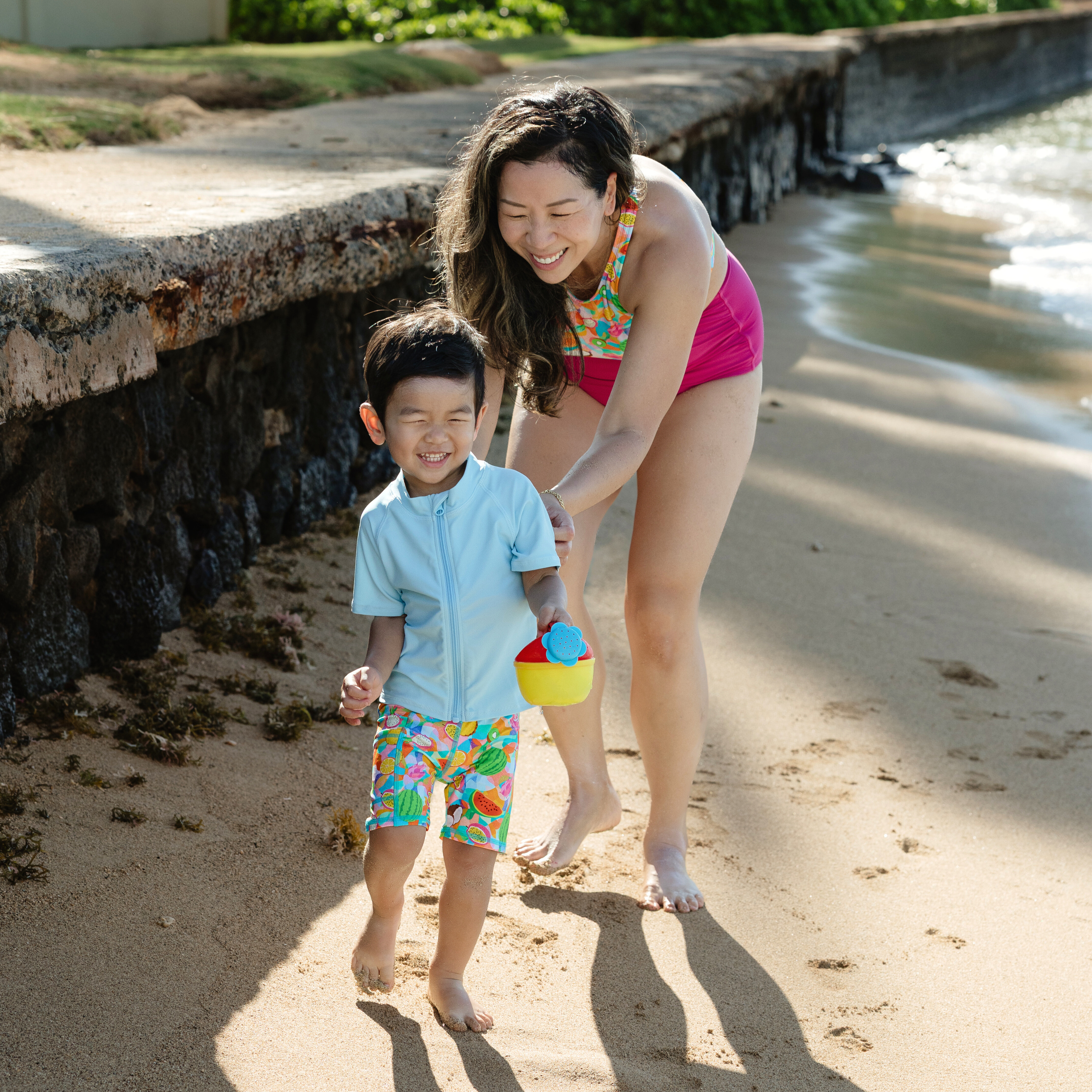 Kids Jammers Swim Shorts | "Fruit Salad"-SwimZip UPF 50+ Sun Protective Swimwear & UV Zipper Rash Guards-pos8