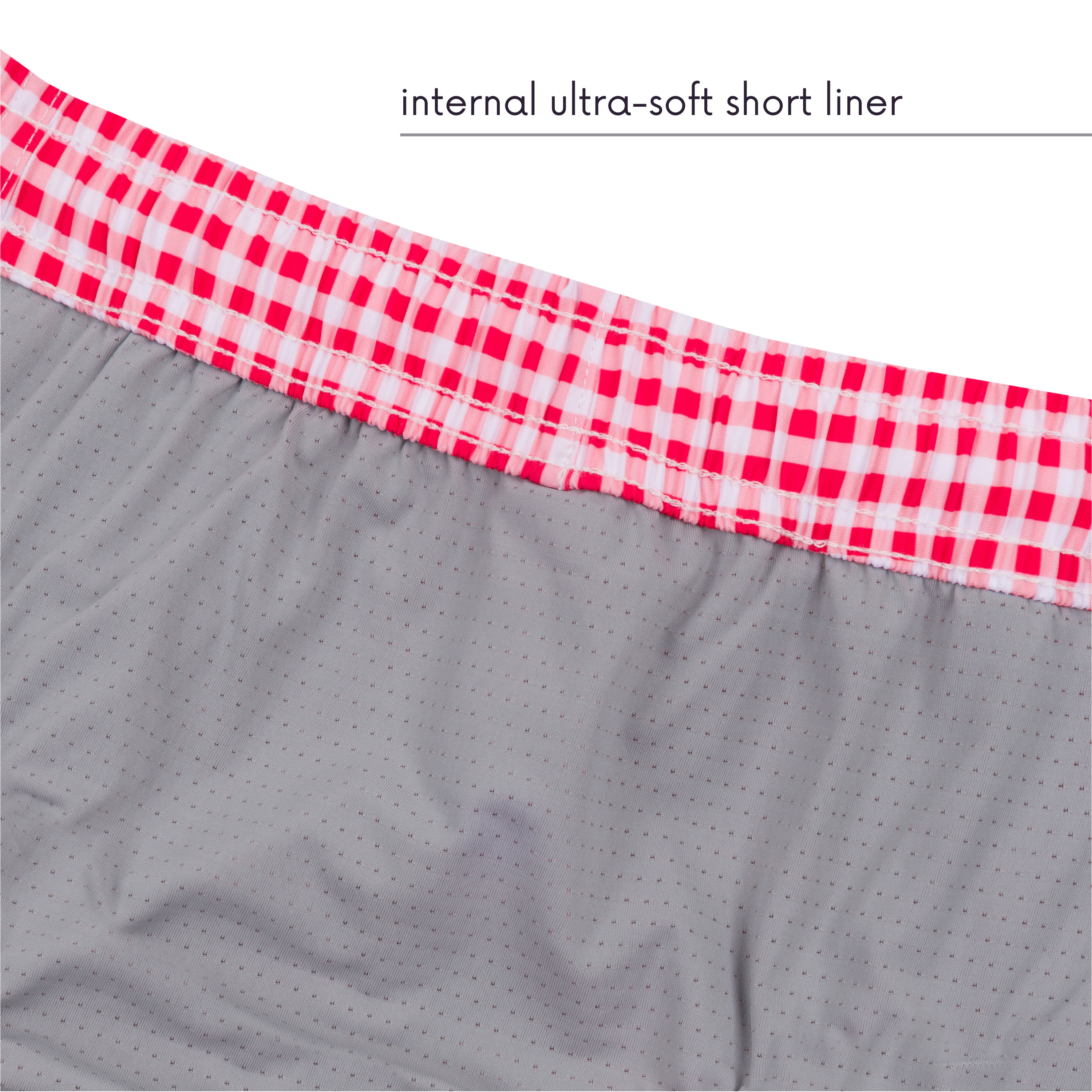 Boys Short Sleeve Zipper Rash Guard and Swim Trunk Set | "Red Gingham"-SwimZip UPF 50+ Sun Protective Swimwear & UV Zipper Rash Guards-pos5