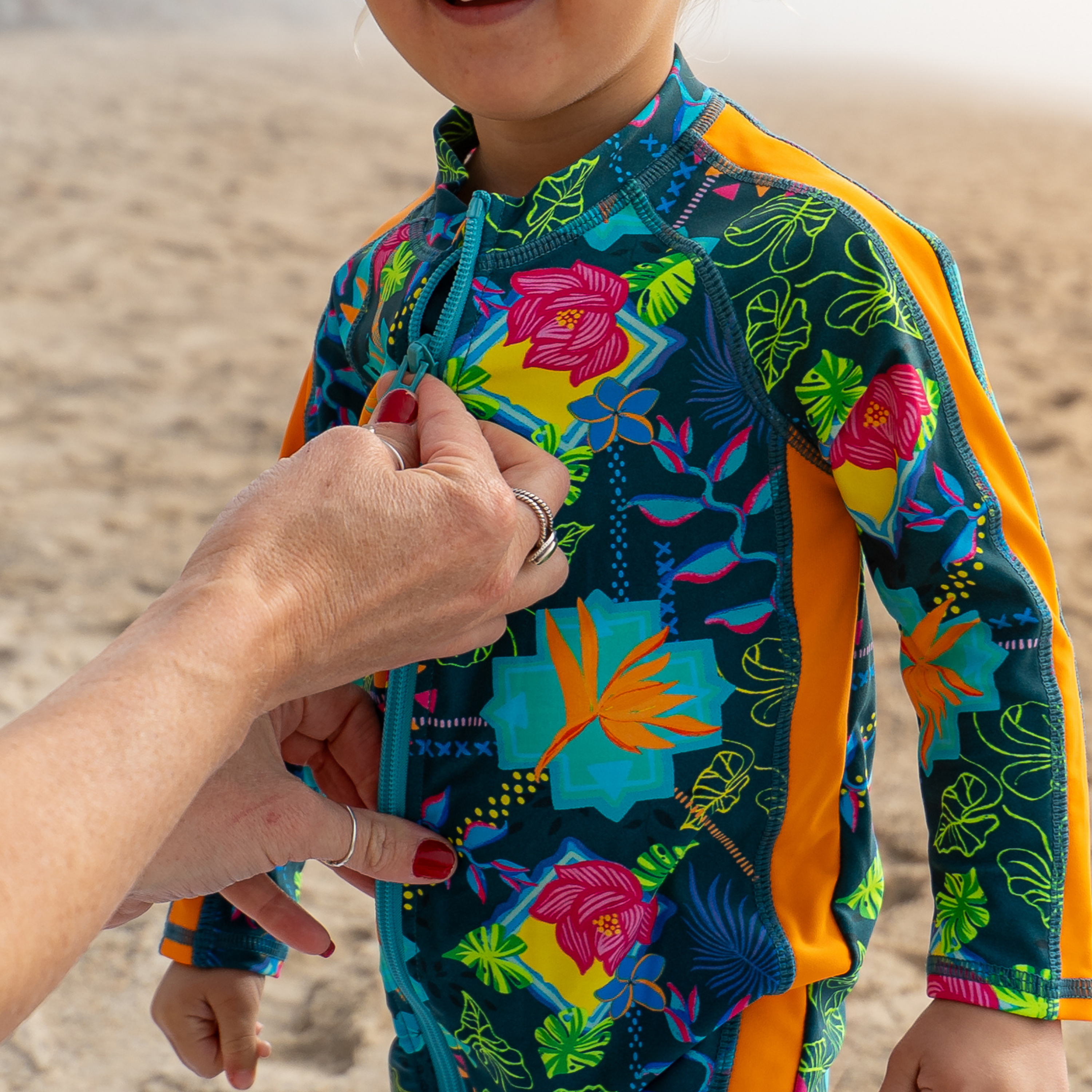 Sunsuit - Long Sleeve Romper Swimsuit | "Summer Max"-SwimZip UPF 50+ Sun Protective Swimwear & UV Zipper Rash Guards-pos8