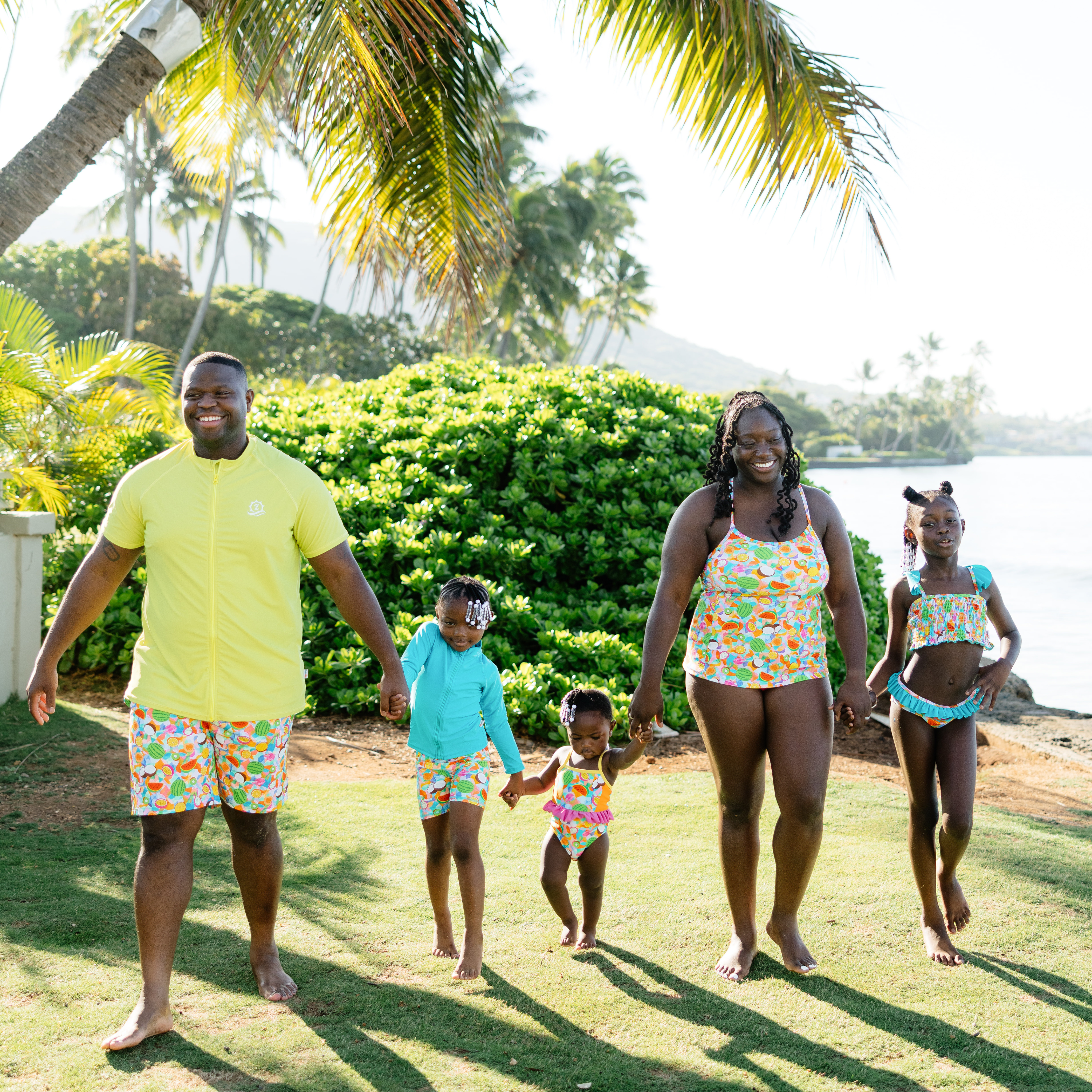 Kids Jammers Swim Shorts | "Fruit Salad"-SwimZip UPF 50+ Sun Protective Swimwear & UV Zipper Rash Guards-pos9