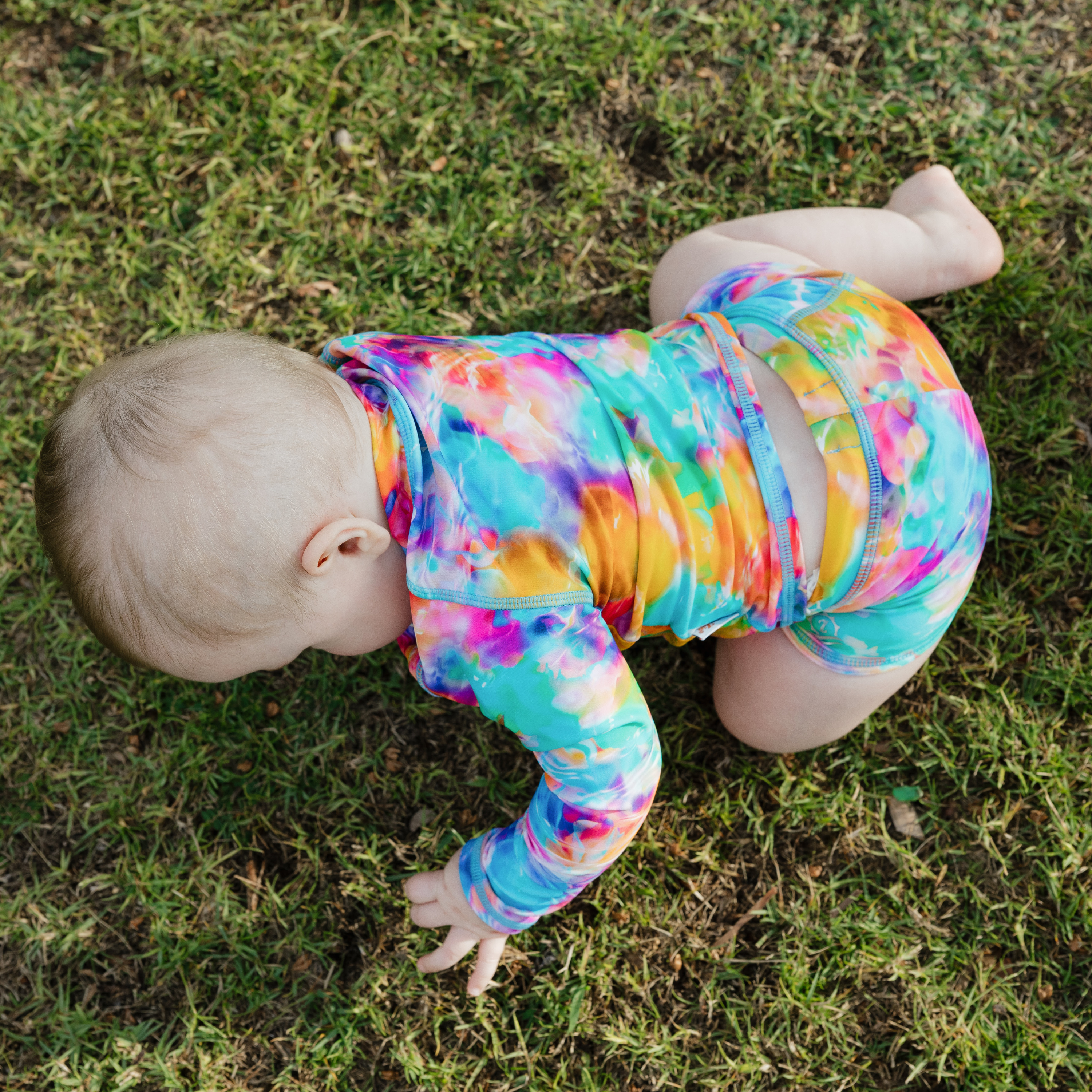 Kids UPF 50+ Long Sleeve Zipper Rash Guard Swim Shirt | "Impressions"-SwimZip UPF 50+ Sun Protective Swimwear & UV Zipper Rash Guards-pos6