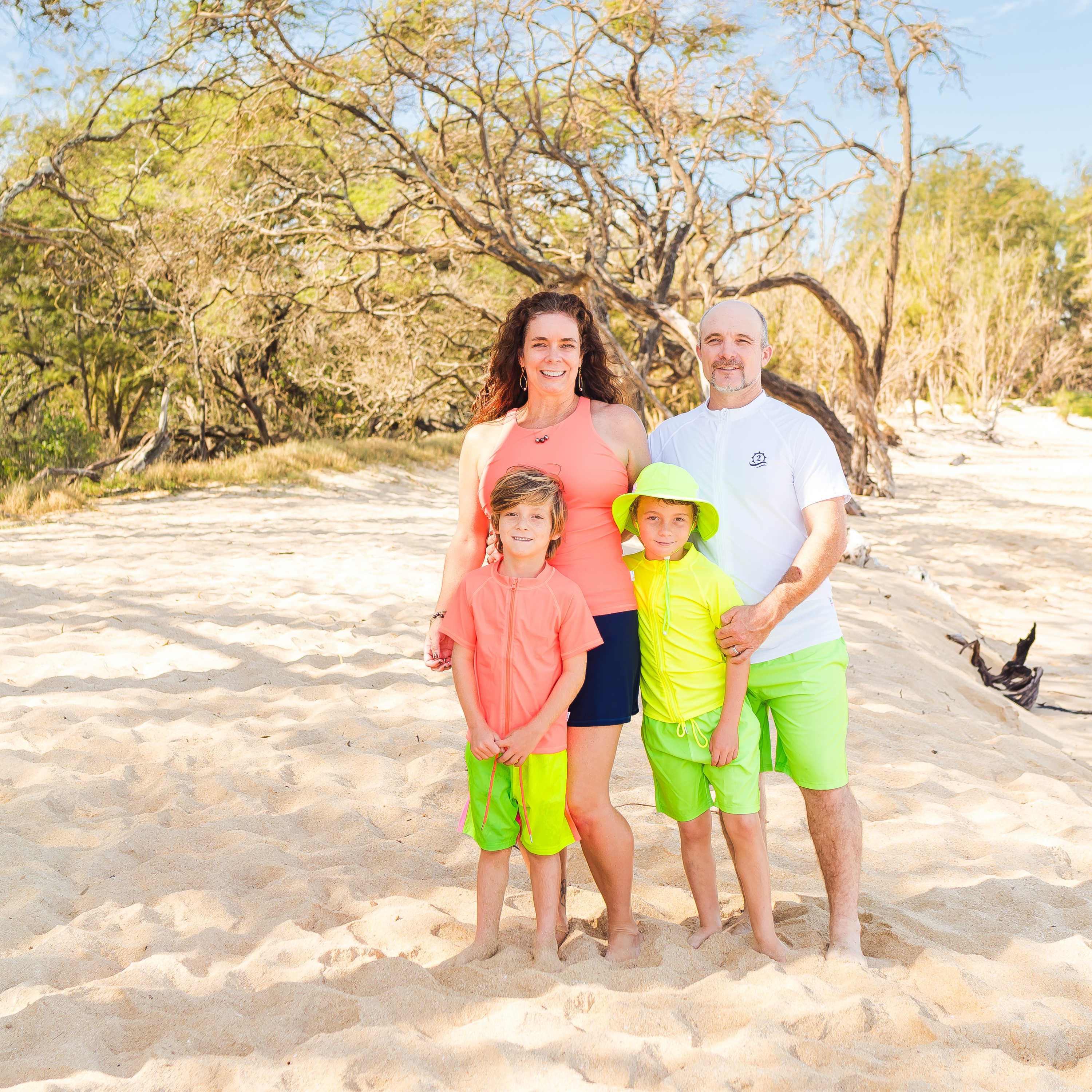 Men's 8" Swim Trunks Boxer Brief Liner | "Neon Flash"-SwimZip UPF 50+ Sun Protective Swimwear & UV Zipper Rash Guards-pos3