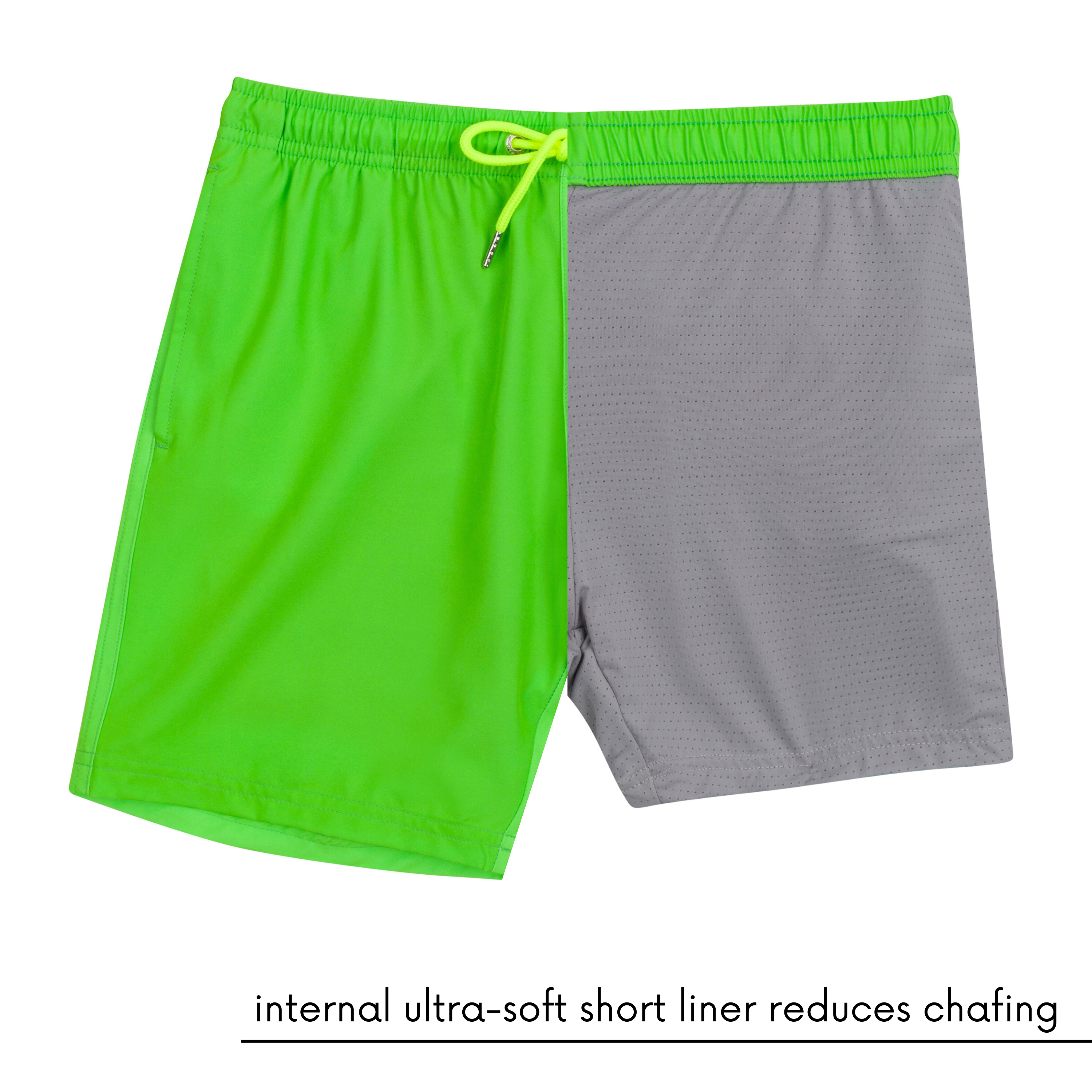Boys Swim Trunks Boxer Brief Liner (sizes 6-14) | “Neon Green"-SwimZip UPF 50+ Sun Protective Swimwear & UV Zipper Rash Guards-pos9
