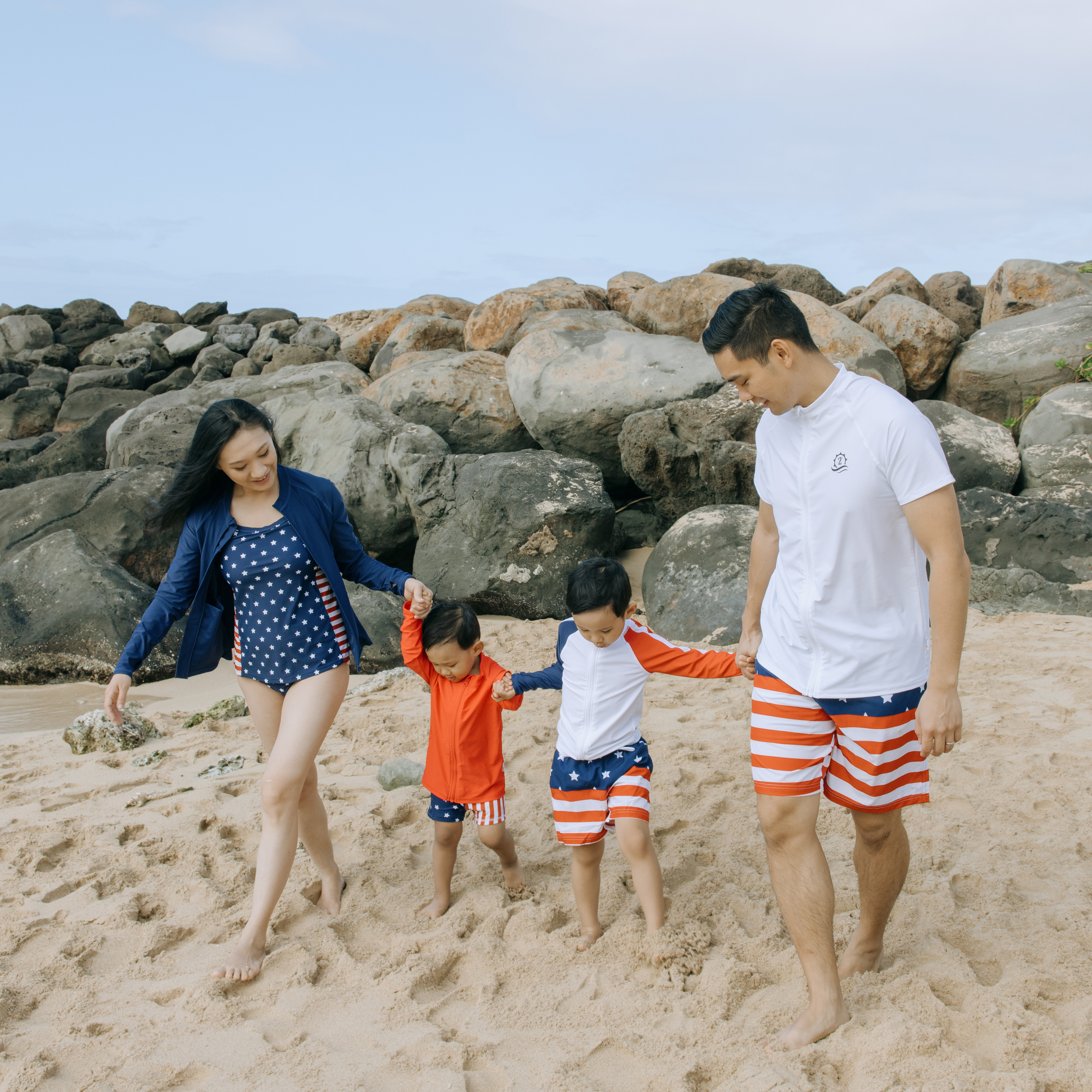 Men's 8" Swim Trunks Boxer Brief Liner | "Americana"-SwimZip UPF 50+ Sun Protective Swimwear & UV Zipper Rash Guards-pos14