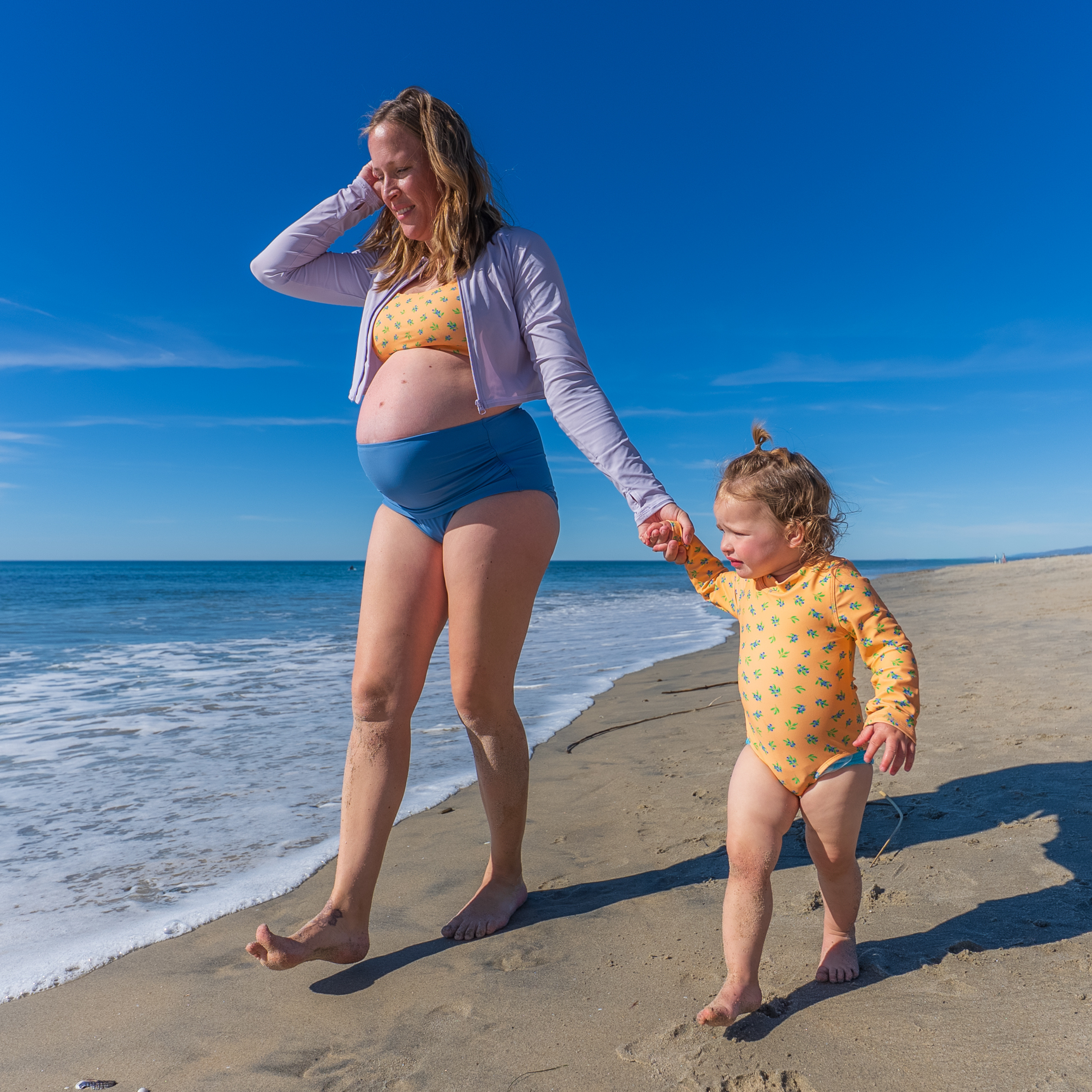 Girls Long Sleeve Surf Suit (One Piece Bodysuit) | "Berry Bliss"-SwimZip UPF 50+ Sun Protective Swimwear & UV Zipper Rash Guards-pos10
