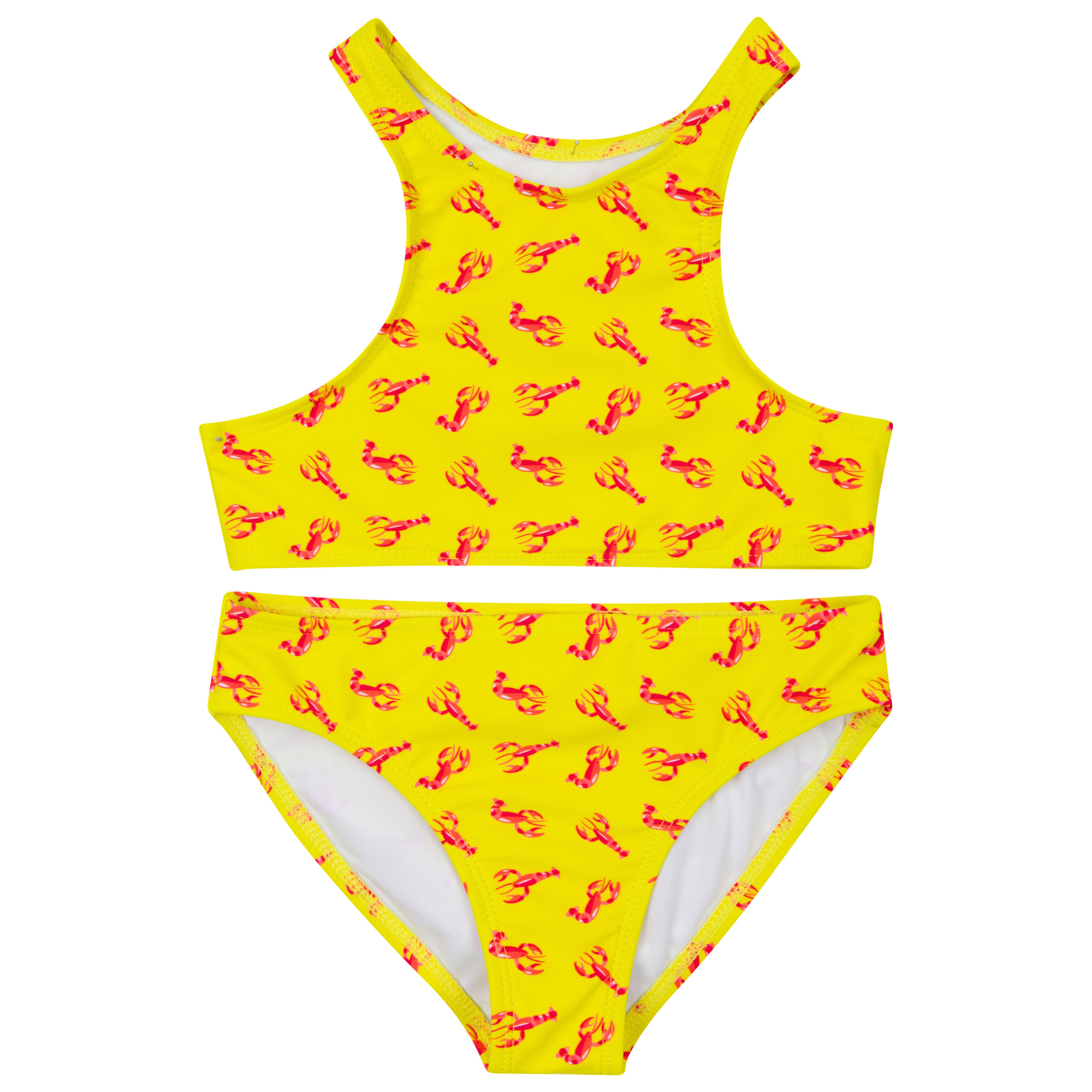 Girls Halter Top Bikini Set (2 Piece) | "Lobster"-SwimZip UPF 50+ Sun Protective Swimwear & UV Zipper Rash Guards-pos1