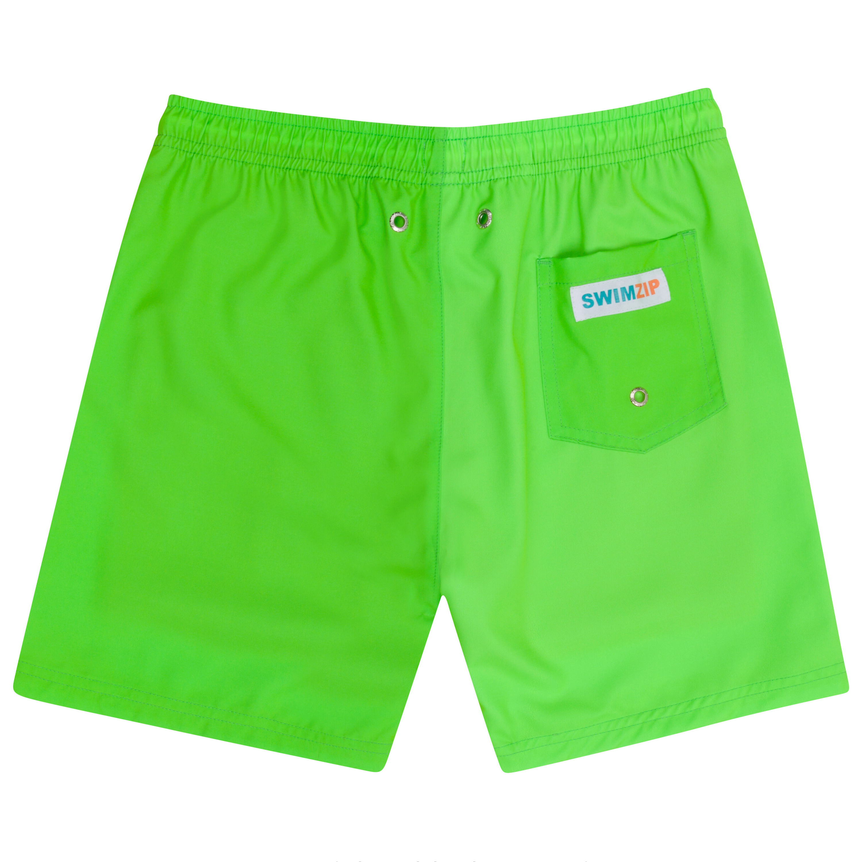 Boys Swim Trunks Boxer Brief Liner (sizes 6-14) | “Neon Green"-SwimZip UPF 50+ Sun Protective Swimwear & UV Zipper Rash Guards-pos10