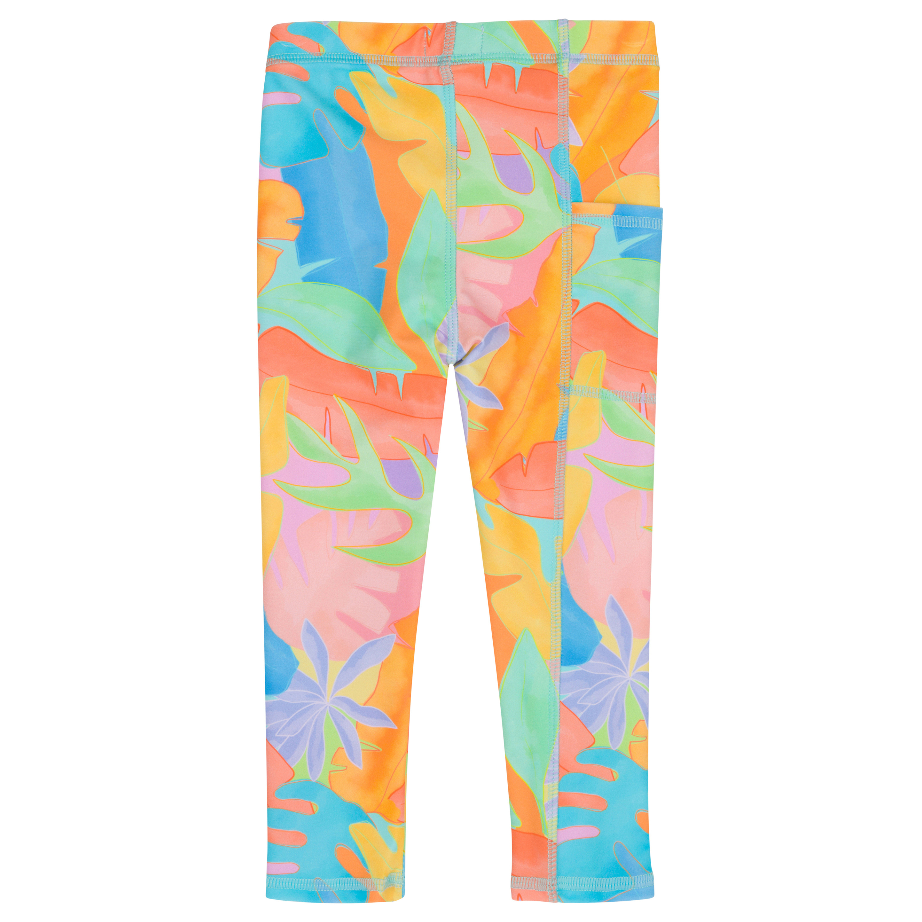 Kids Swim Pants | "Vibrant Vacay"-SwimZip UPF 50+ Sun Protective Swimwear & UV Zipper Rash Guards-pos7
