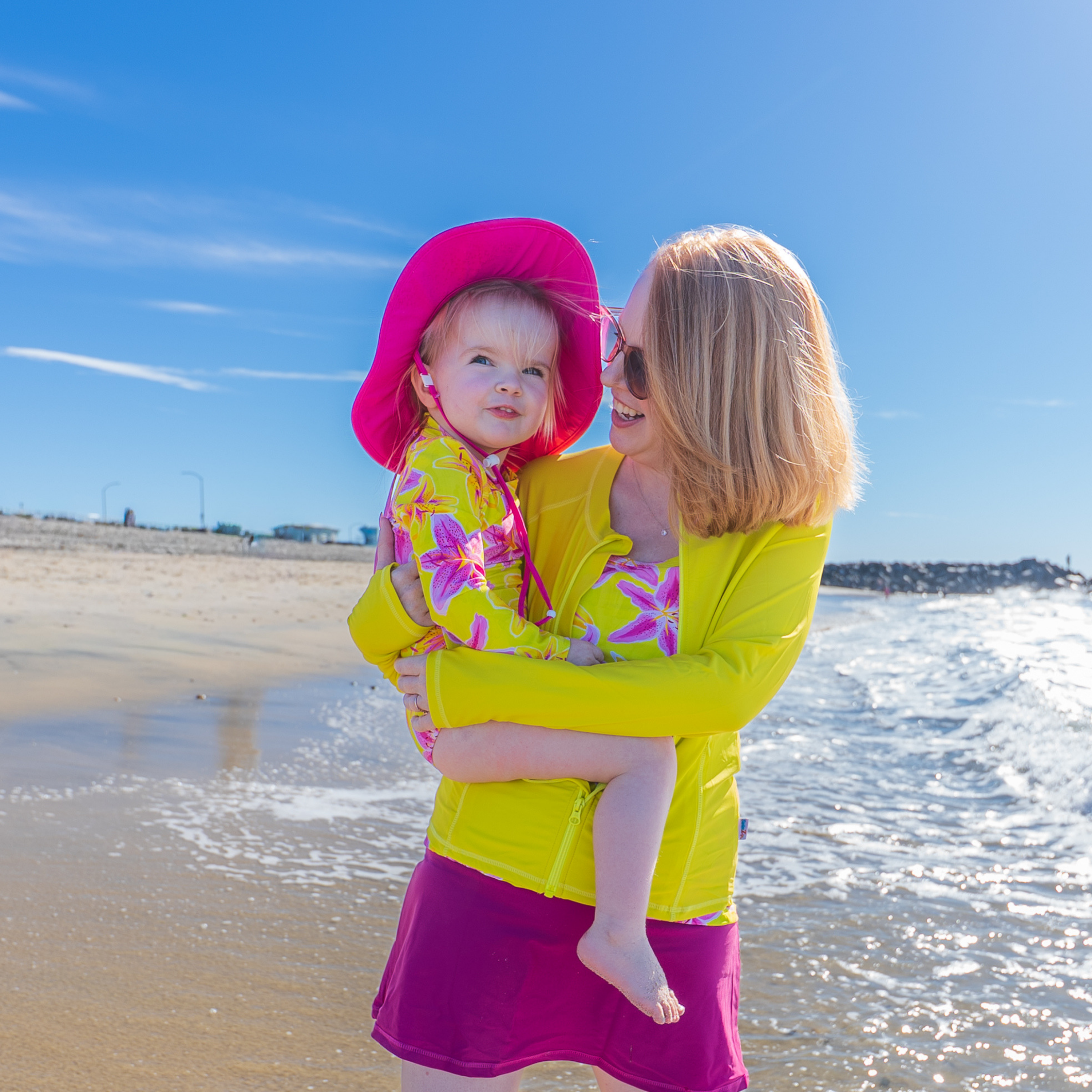 Girls Long Sleeve Surf Suit (One Piece Bodysuit) | "Floral Takeover"-SwimZip UPF 50+ Sun Protective Swimwear & UV Zipper Rash Guards-pos10