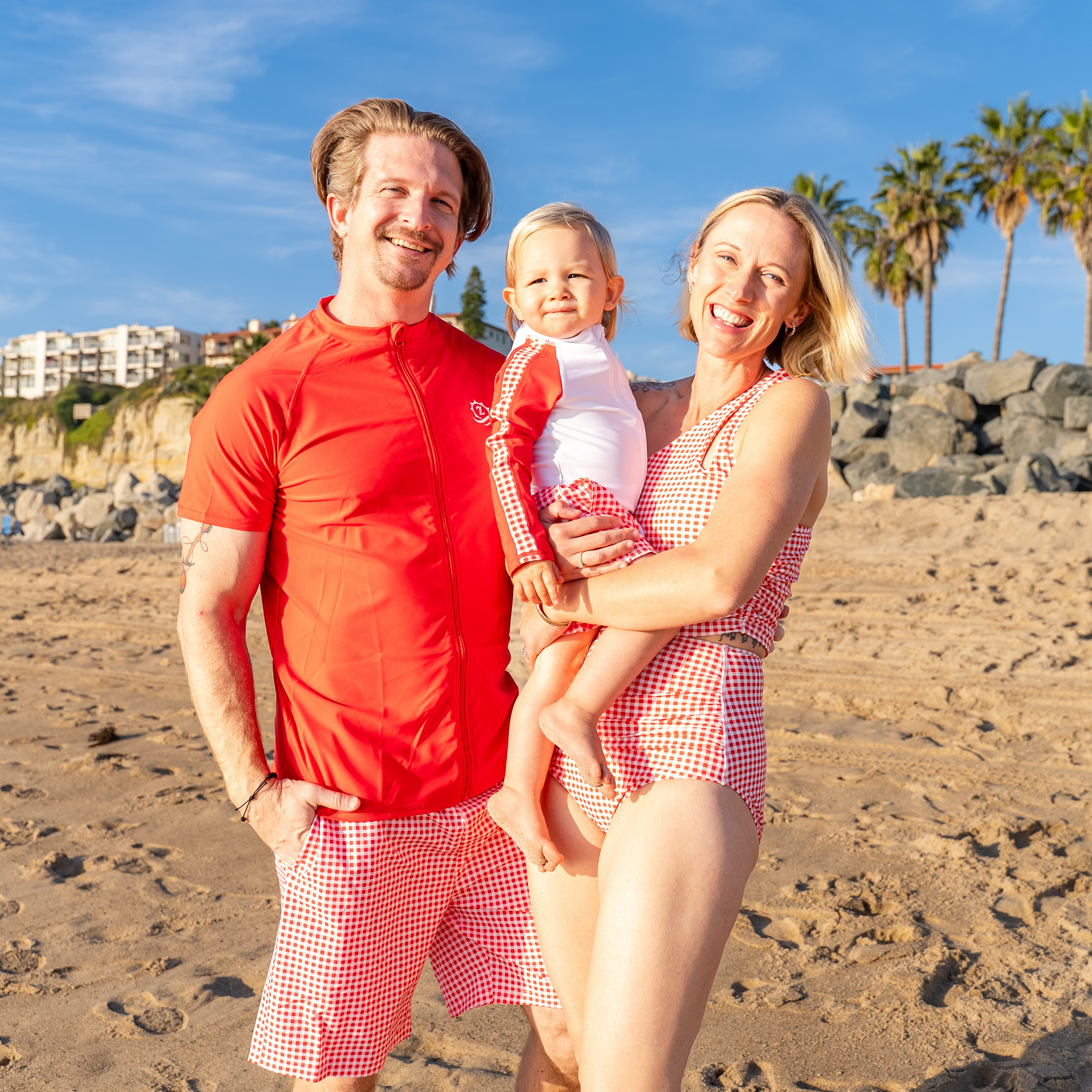 Men's Short Sleeve Rash Guard | “Red”-SwimZip UPF 50+ Sun Protective Swimwear & UV Zipper Rash Guards-pos2