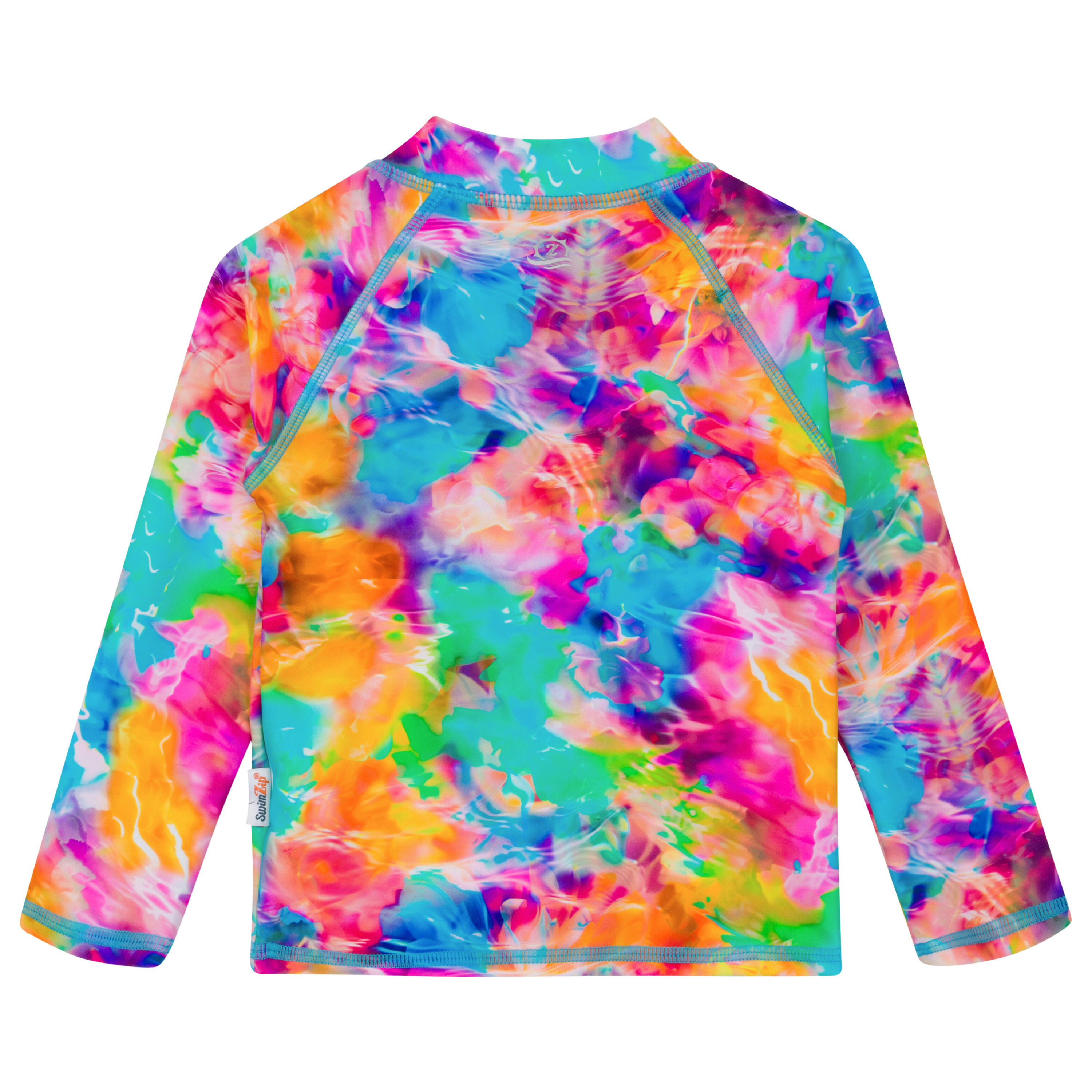 Kids UPF 50+ Long Sleeve Zipper Rash Guard Swim Shirt | "Impressions"-SwimZip UPF 50+ Sun Protective Swimwear & UV Zipper Rash Guards-pos8