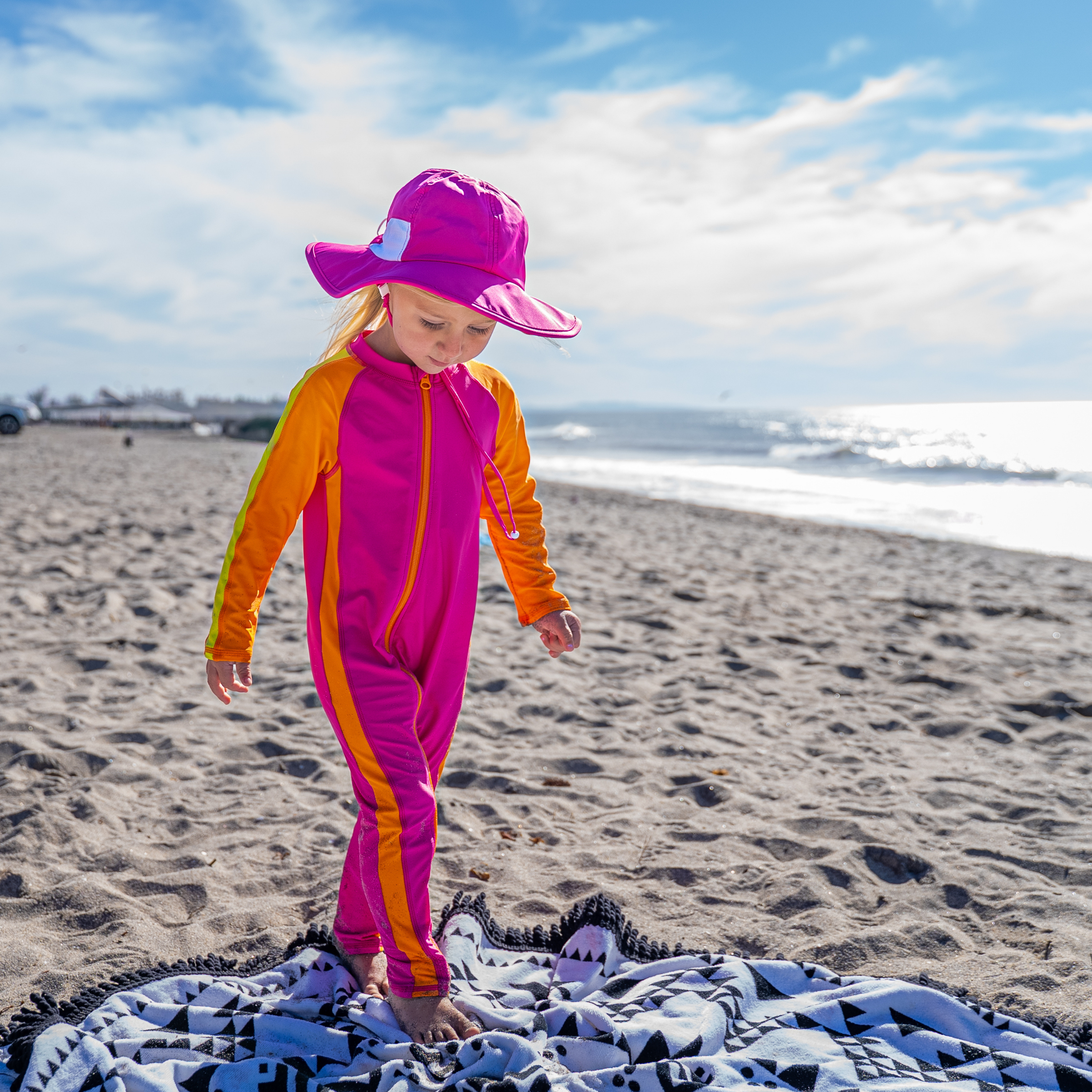 Sunsuit - Long Sleeve Romper Swimsuit | "Surge"-SwimZip UPF 50+ Sun Protective Swimwear & UV Zipper Rash Guards-pos9