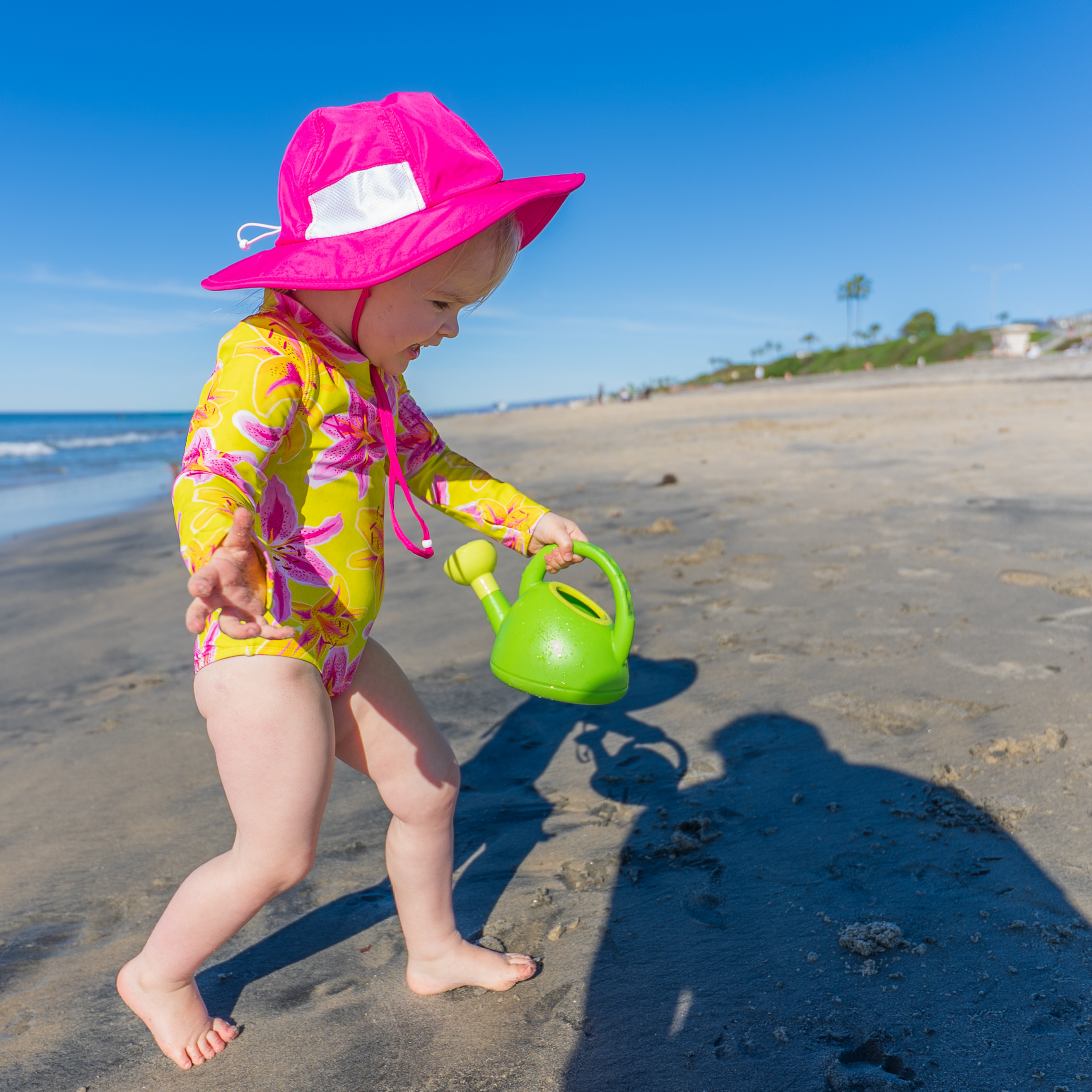 Girls Long Sleeve Surf Suit (One Piece Bodysuit) | "Floral Takeover"-SwimZip UPF 50+ Sun Protective Swimwear & UV Zipper Rash Guards-pos11