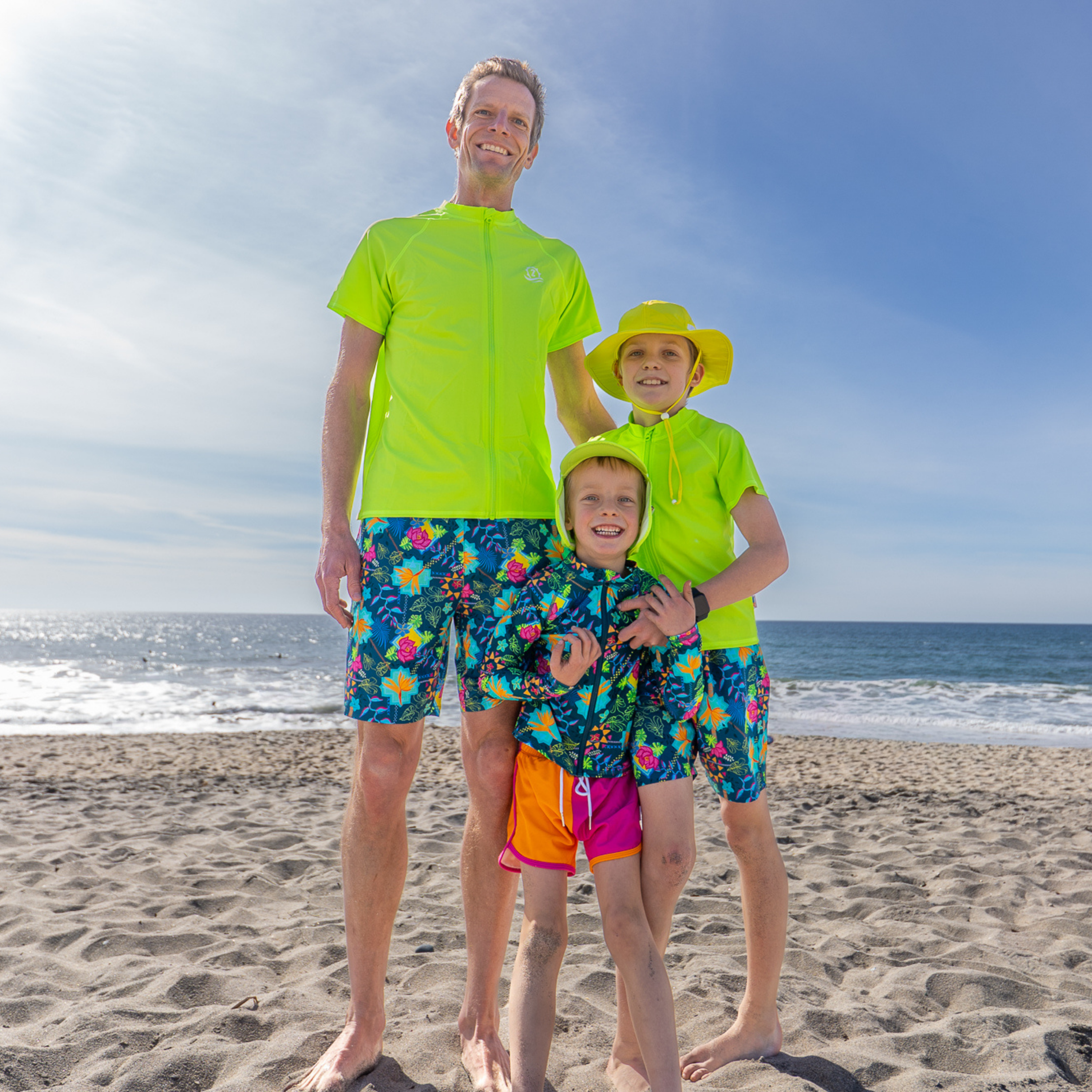 Kids UPF 50+ Long Sleeve Zipper Rash Guard Swim Shirt | "Summer Max"-SwimZip UPF 50+ Sun Protective Swimwear & UV Zipper Rash Guards-pos3