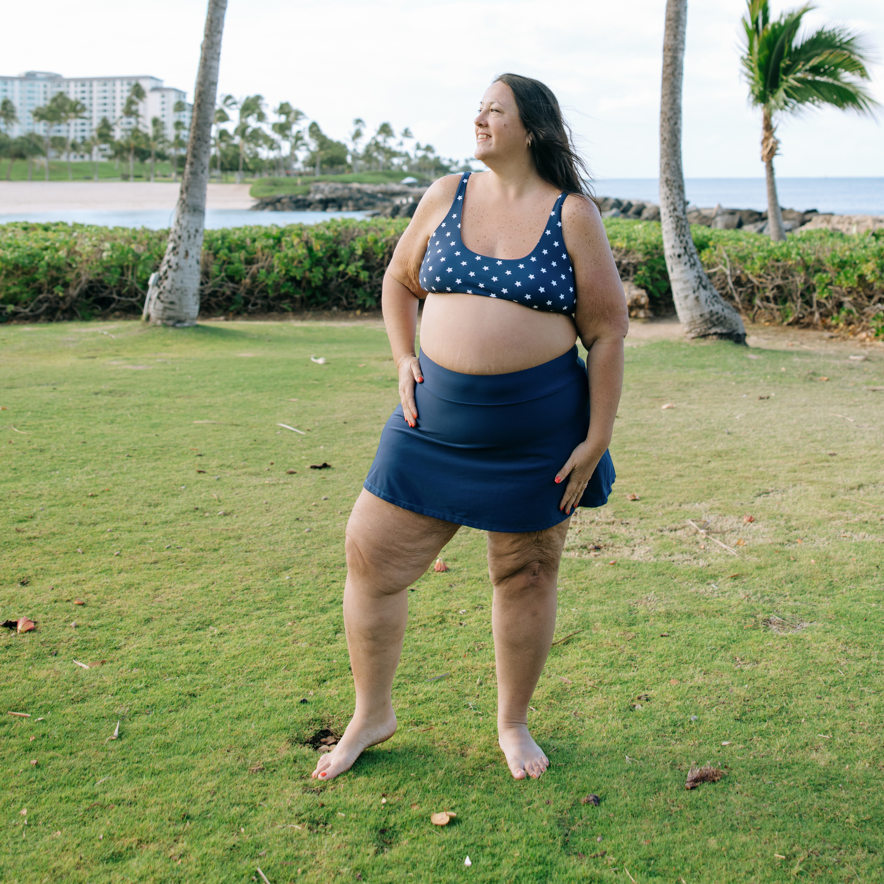 Women's Scoop Neck Bikini Top Plus Size | "Americana"-SwimZip UPF 50+ Sun Protective Swimwear & UV Zipper Rash Guards-pos9