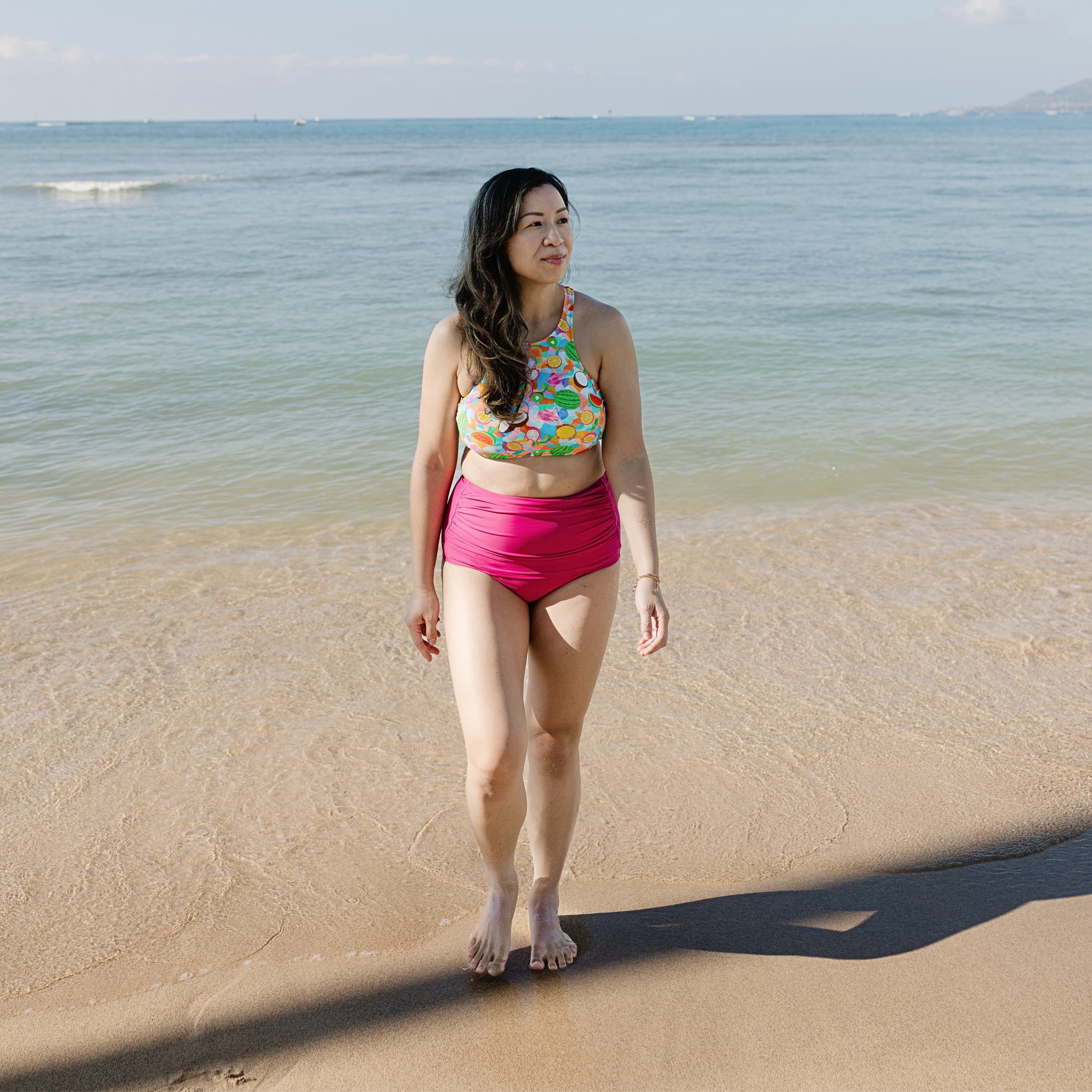 Women's Halter Bikini Top | "Fruit Salad"-SwimZip UPF 50+ Sun Protective Swimwear & UV Zipper Rash Guards-pos14