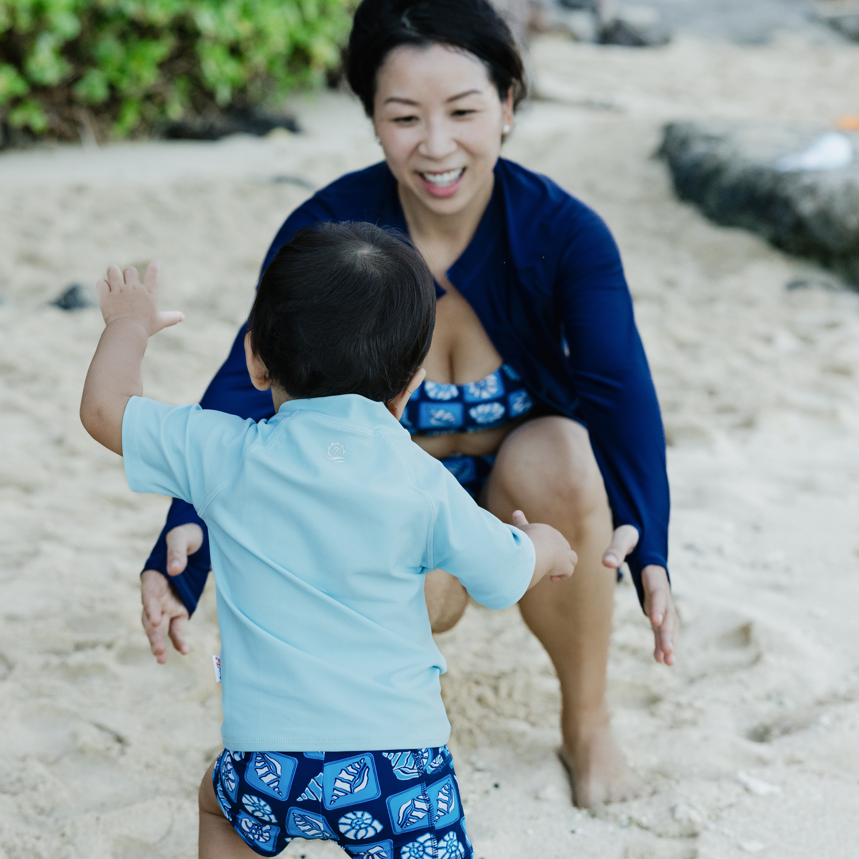 Kids Short Sleeve Zipper Rash Guard Swim Shirt | “Dream Blue"-SwimZip UPF 50+ Sun Protective Swimwear & UV Zipper Rash Guards-pos9