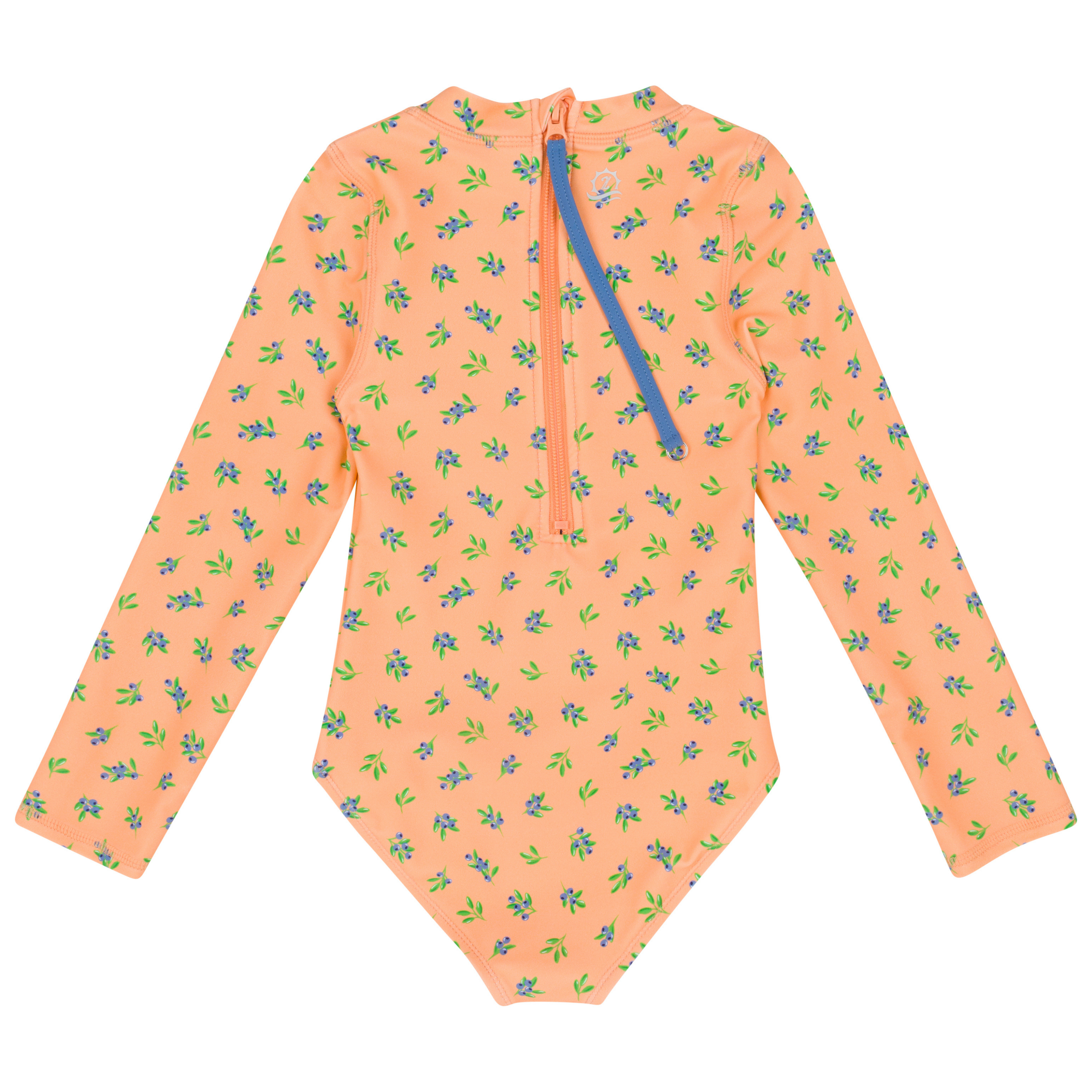 Girls Long Sleeve Surf Suit (One Piece Bodysuit) | "Berry Bliss"-SwimZip UPF 50+ Sun Protective Swimwear & UV Zipper Rash Guards-pos11
