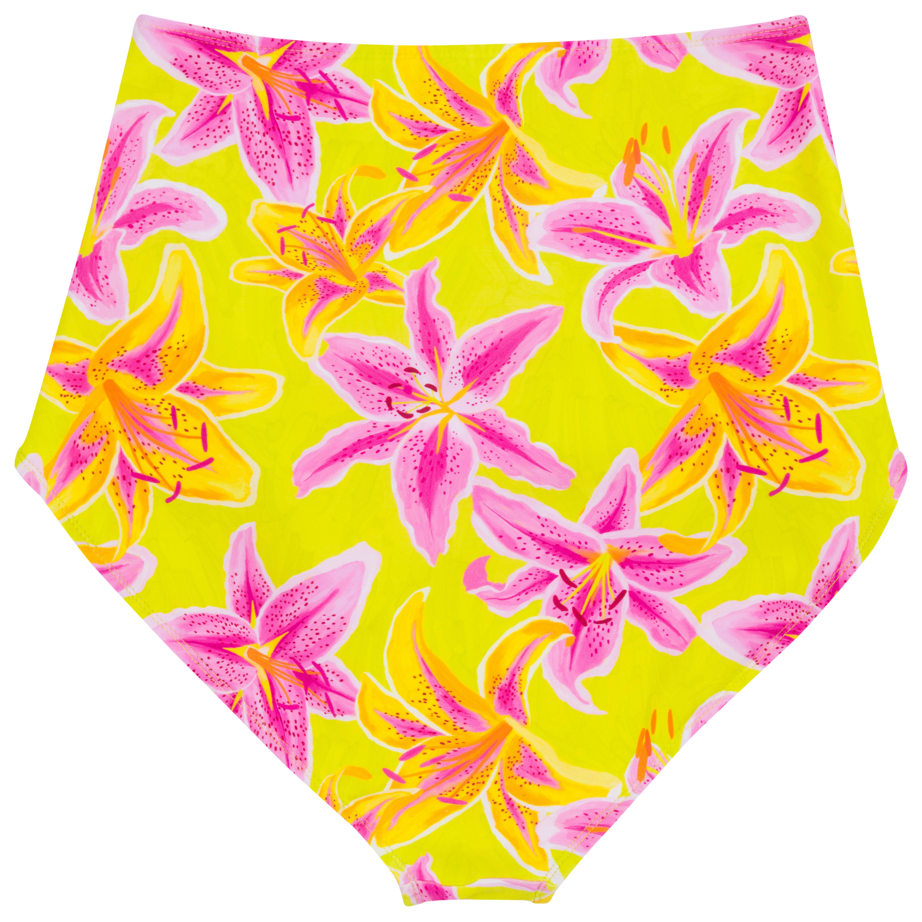 Women's High Waist Bikini Bottoms Ruched | "Floral Takeover"-SwimZip UPF 50+ Sun Protective Swimwear & UV Zipper Rash Guards-pos10