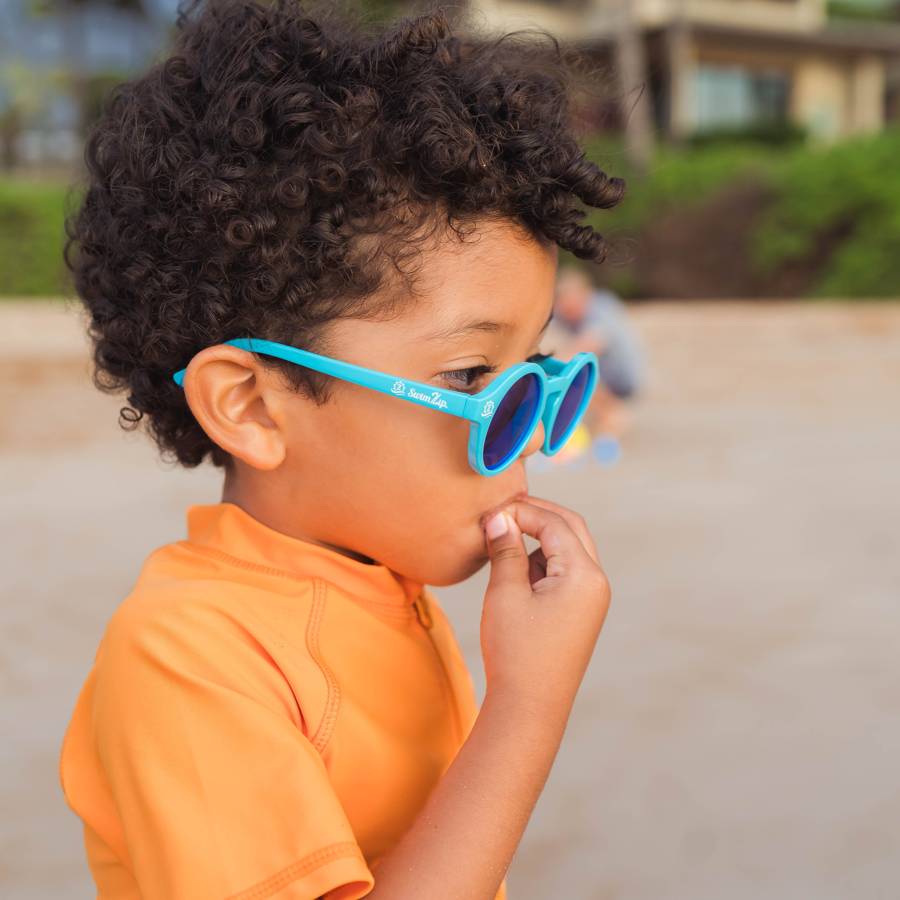 Kids Round Sunglasses - Scuba Blue-SwimZip UPF 50+ Sun Protective Swimwear & UV Zipper Rash Guards-pos8