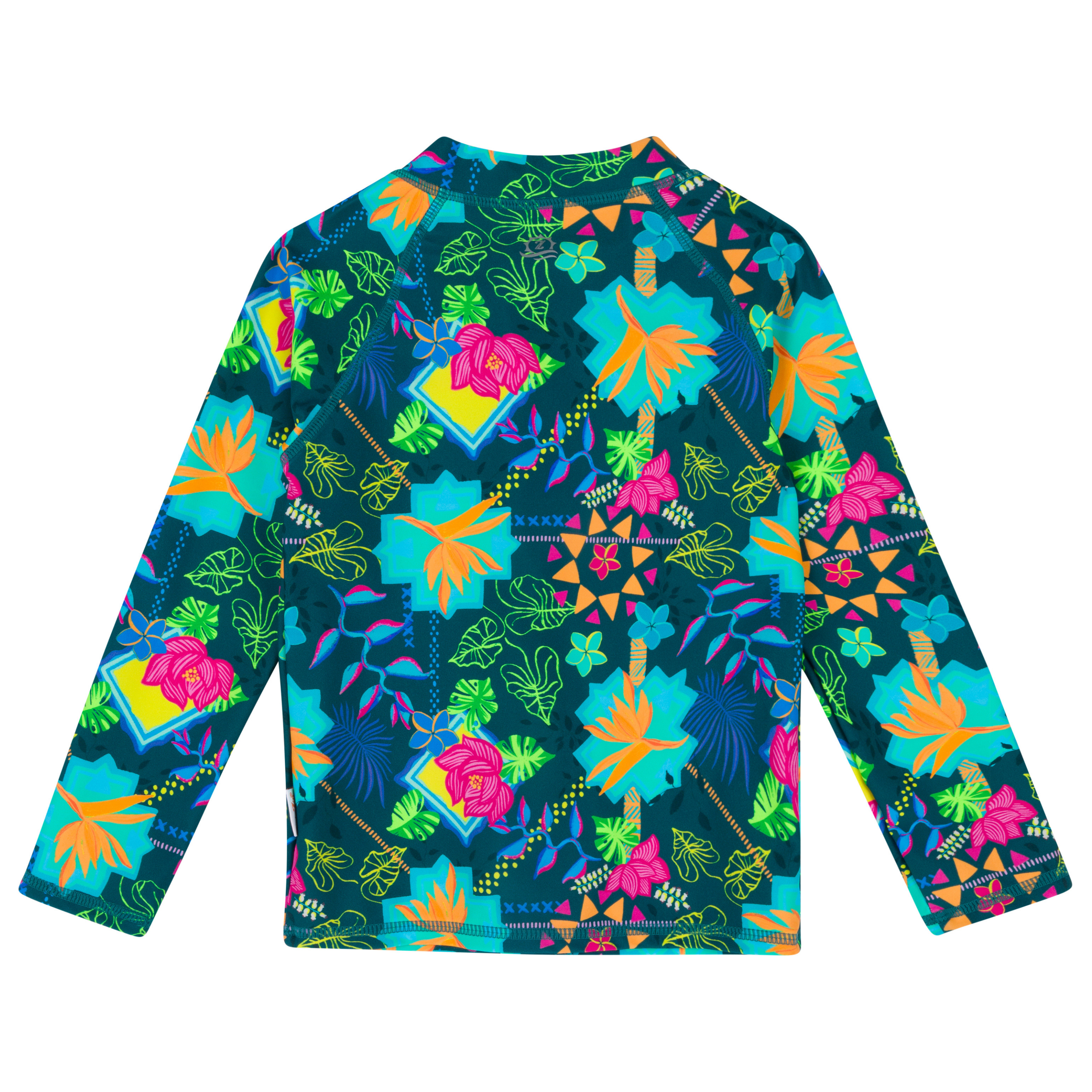 Kids UPF 50+ Long Sleeve Zipper Rash Guard Swim Shirt | "Summer Max"-SwimZip UPF 50+ Sun Protective Swimwear & UV Zipper Rash Guards-pos11