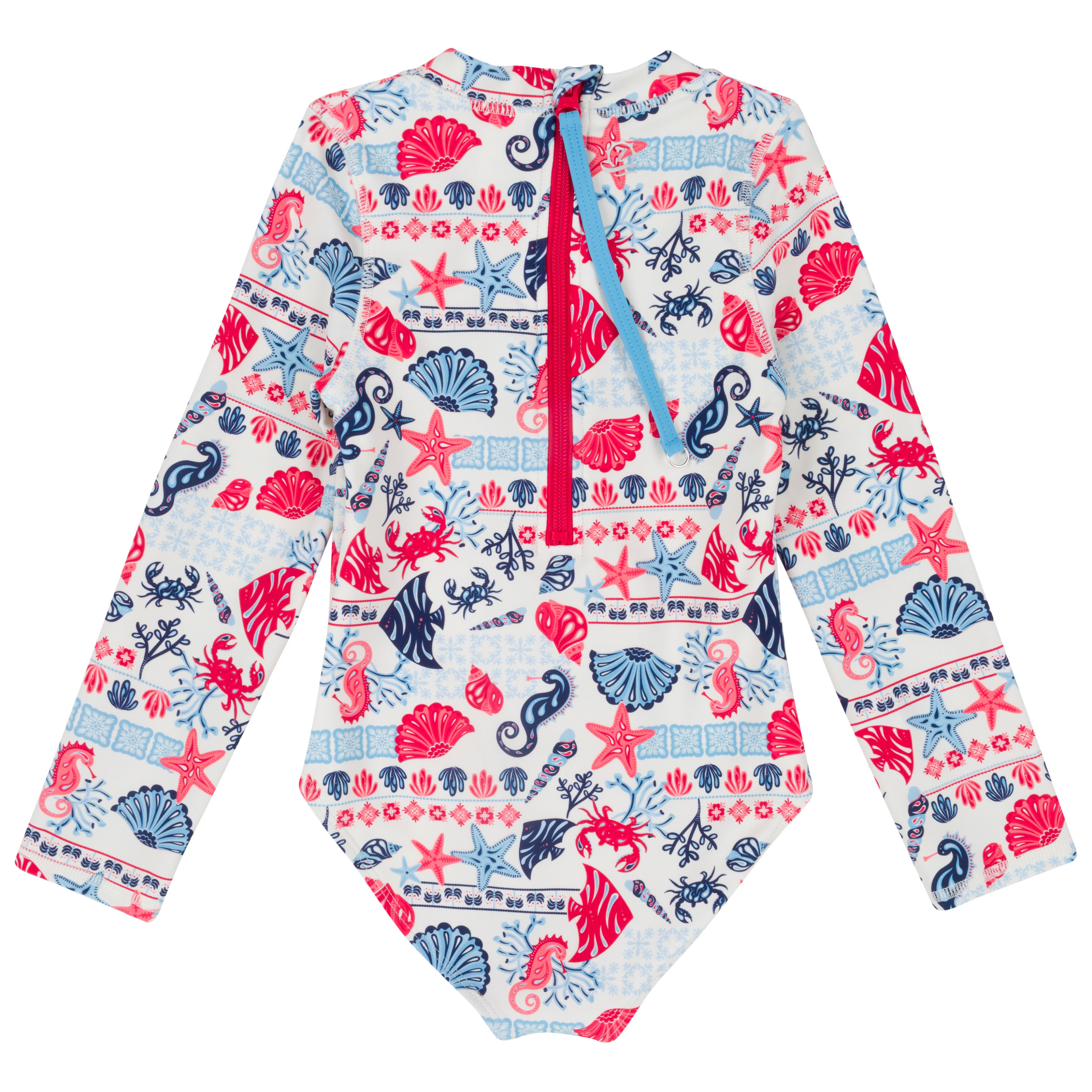 Girls Long Sleeve Surf Suit (One Piece Bodysuit) | "Marina"-SwimZip UPF 50+ Sun Protective Swimwear & UV Zipper Rash Guards-pos13