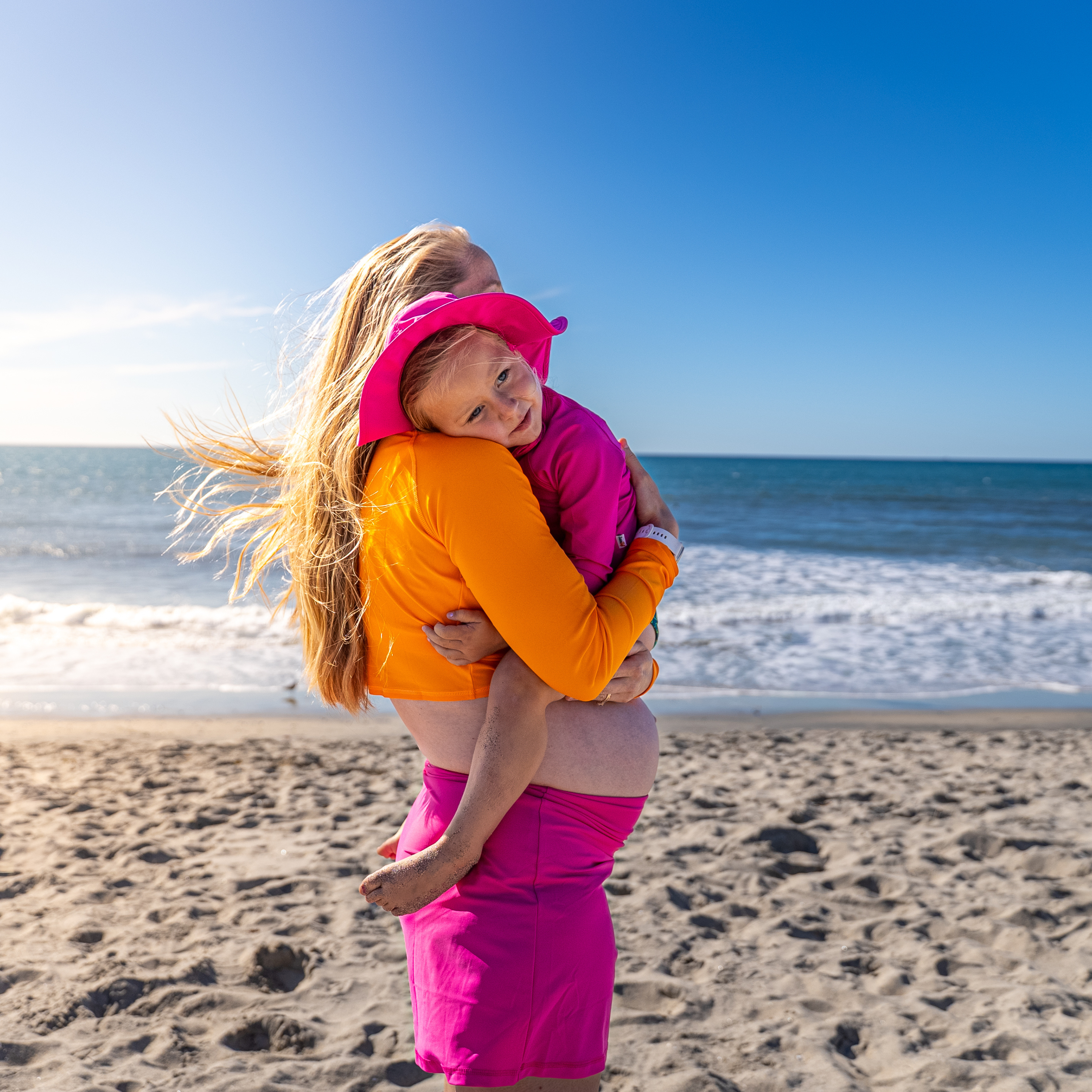 Kids Wide Brim Sun Hat "Fun Sun Day Play Hat" - Manic Magenta-SwimZip UPF 50+ Sun Protective Swimwear & UV Zipper Rash Guards-pos15