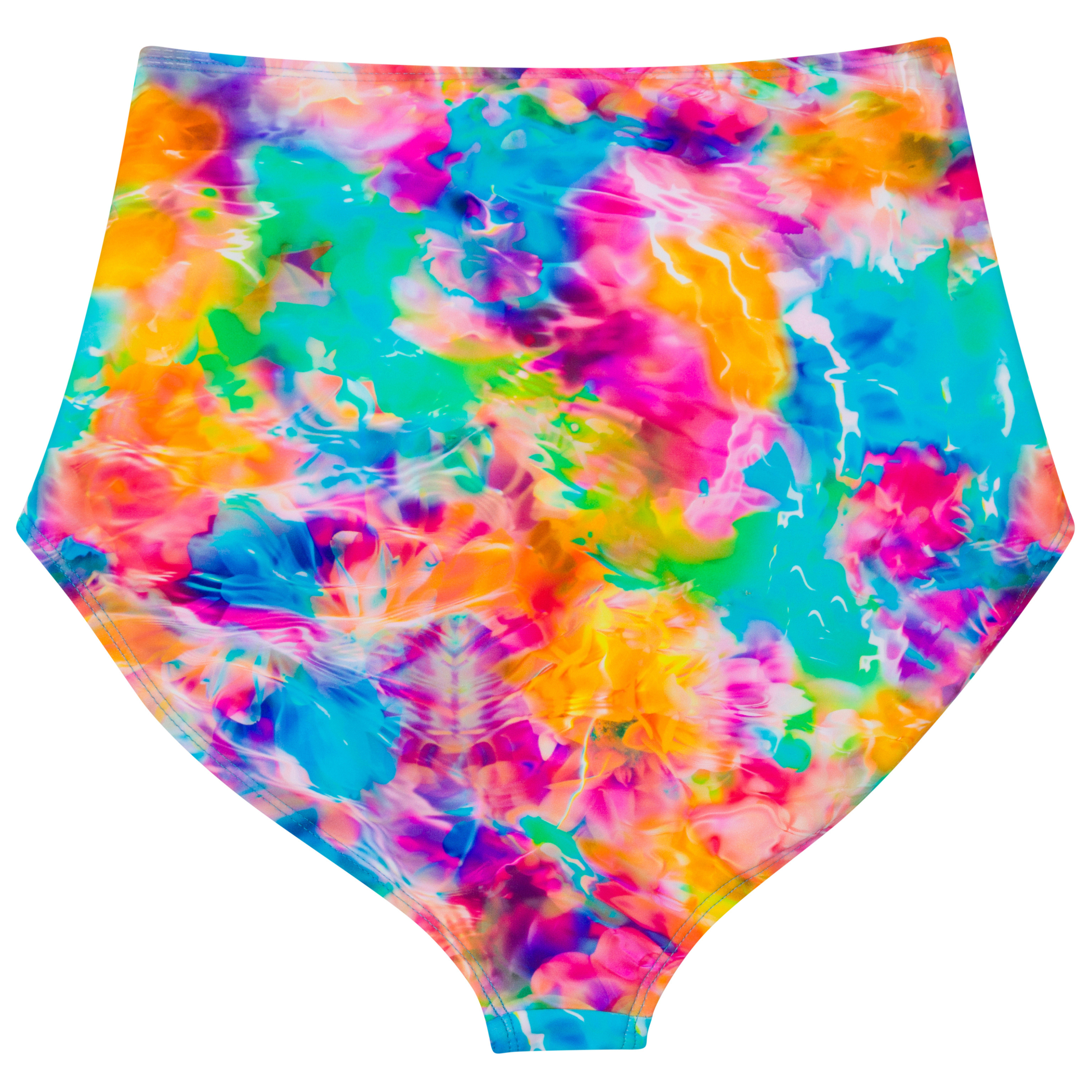 Women's High Waist Bikini Bottoms Ruched | "Impressions"-SwimZip UPF 50+ Sun Protective Swimwear & UV Zipper Rash Guards-pos15