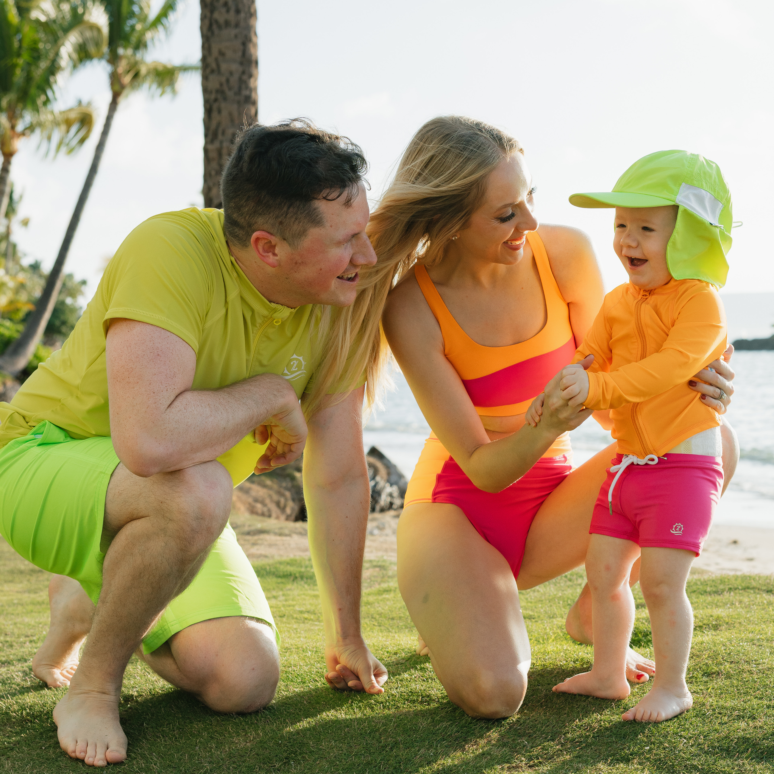 Kids Euro Swim Shorties | "Manic Magenta"-SwimZip UPF 50+ Sun Protective Swimwear & UV Zipper Rash Guards-pos3