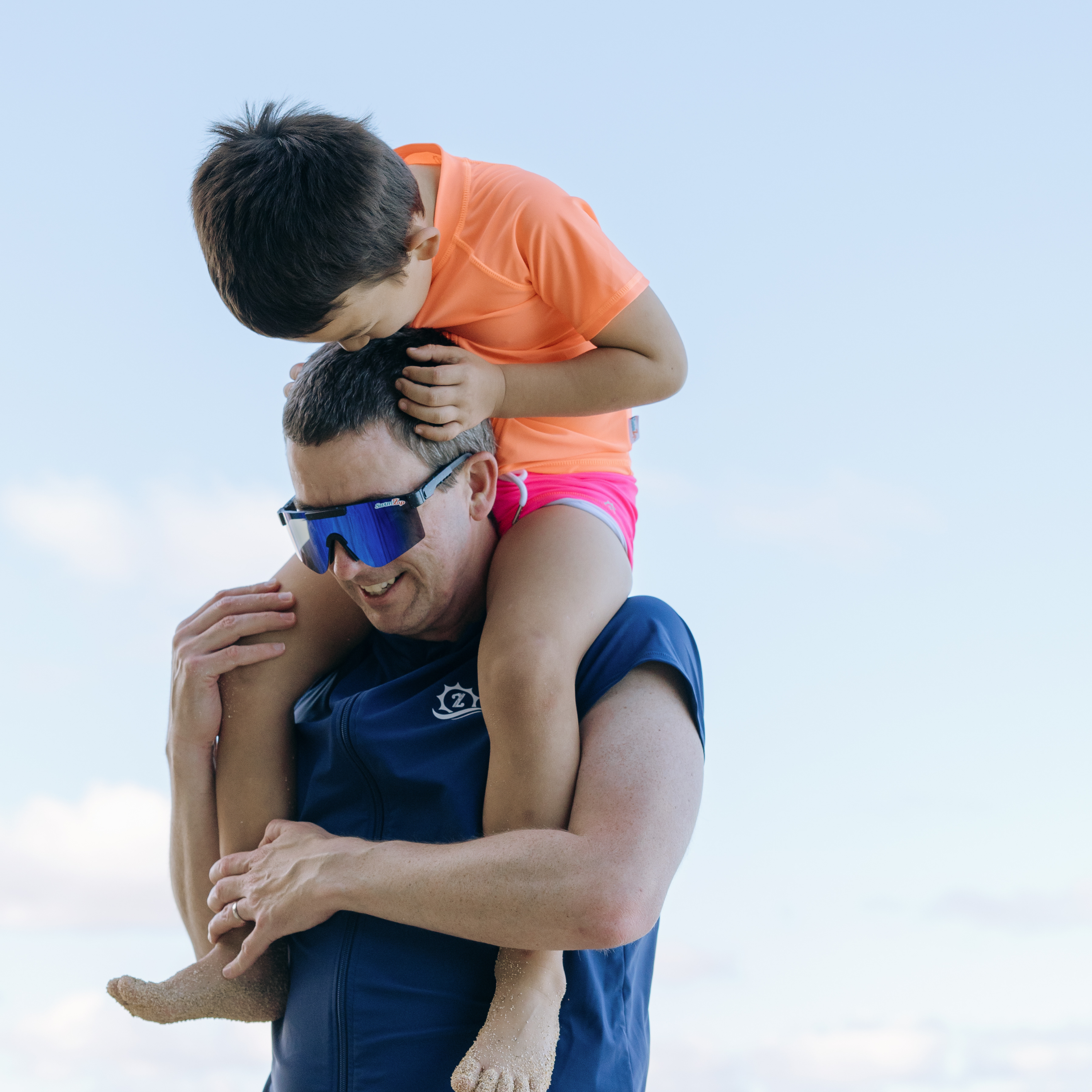 Kids Short Sleeve Zipper Rash Guard Swim Shirt | “Neon Orange”-SwimZip UPF 50+ Sun Protective Swimwear & UV Zipper Rash Guards-pos10