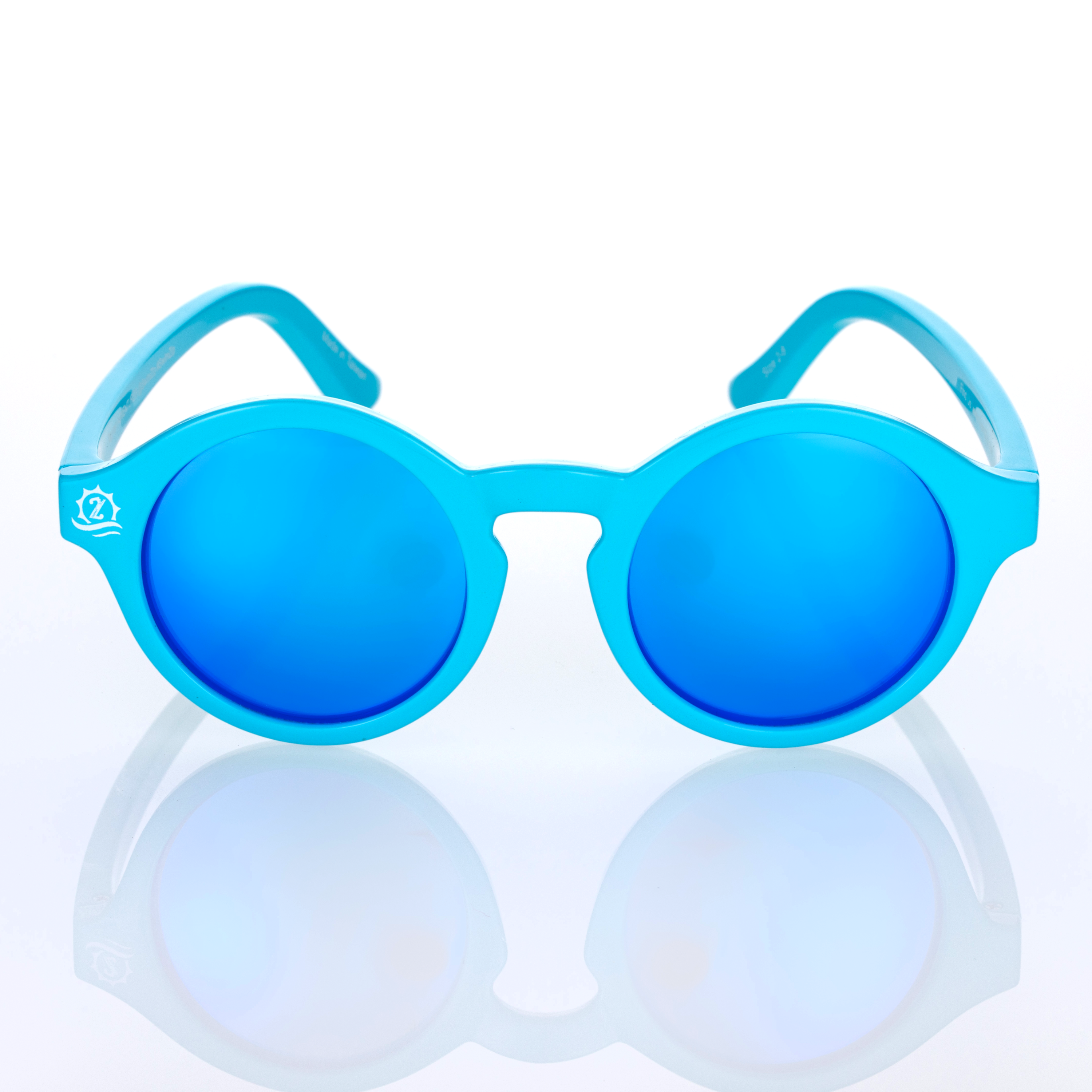 Kids Round Sunglasses - Scuba Blue-SwimZip UPF 50+ Sun Protective Swimwear & UV Zipper Rash Guards-pos9