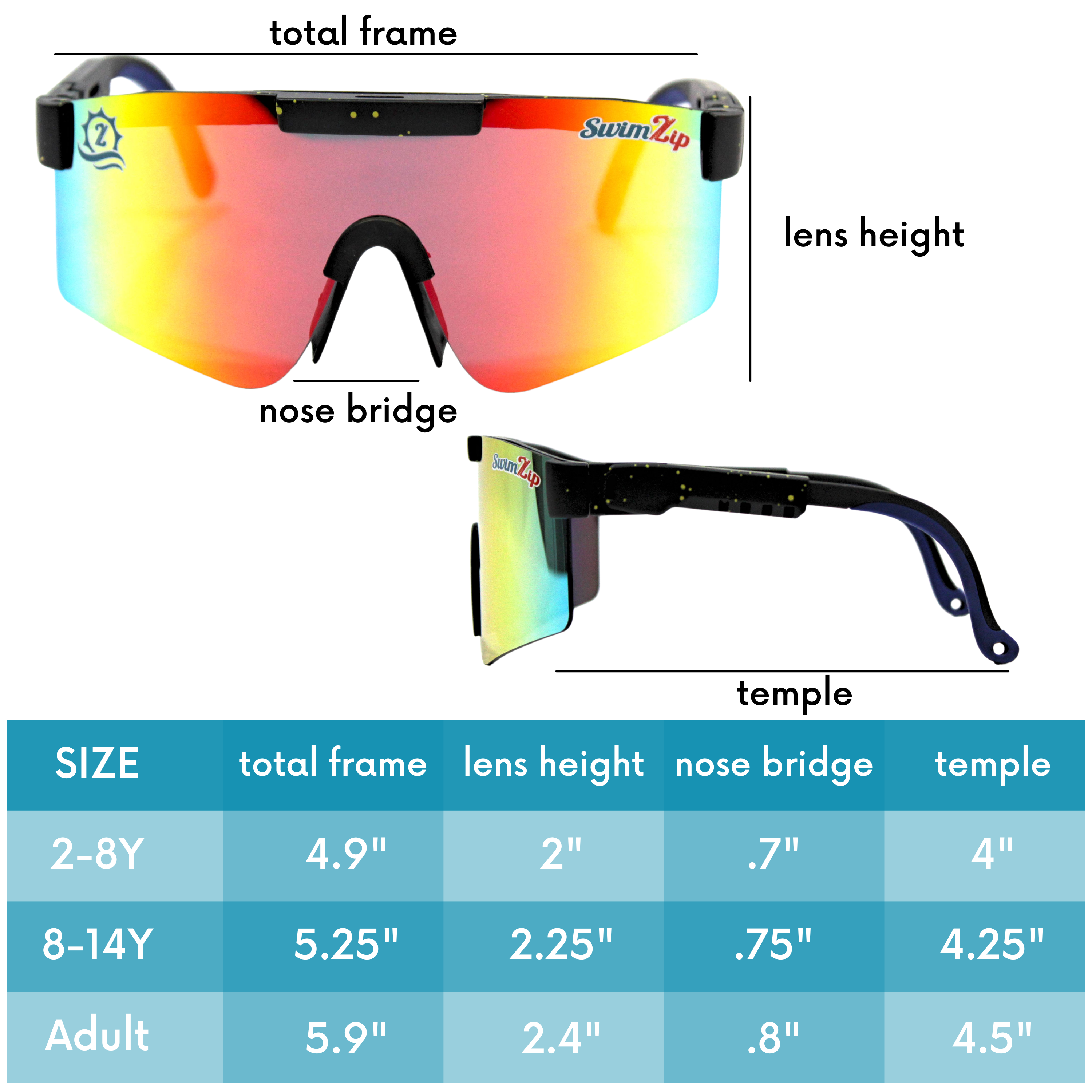 Viper Style UV Sunglasses | Sunset-SwimZip UPF 50+ Sun Protective Swimwear & UV Zipper Rash Guards-pos8