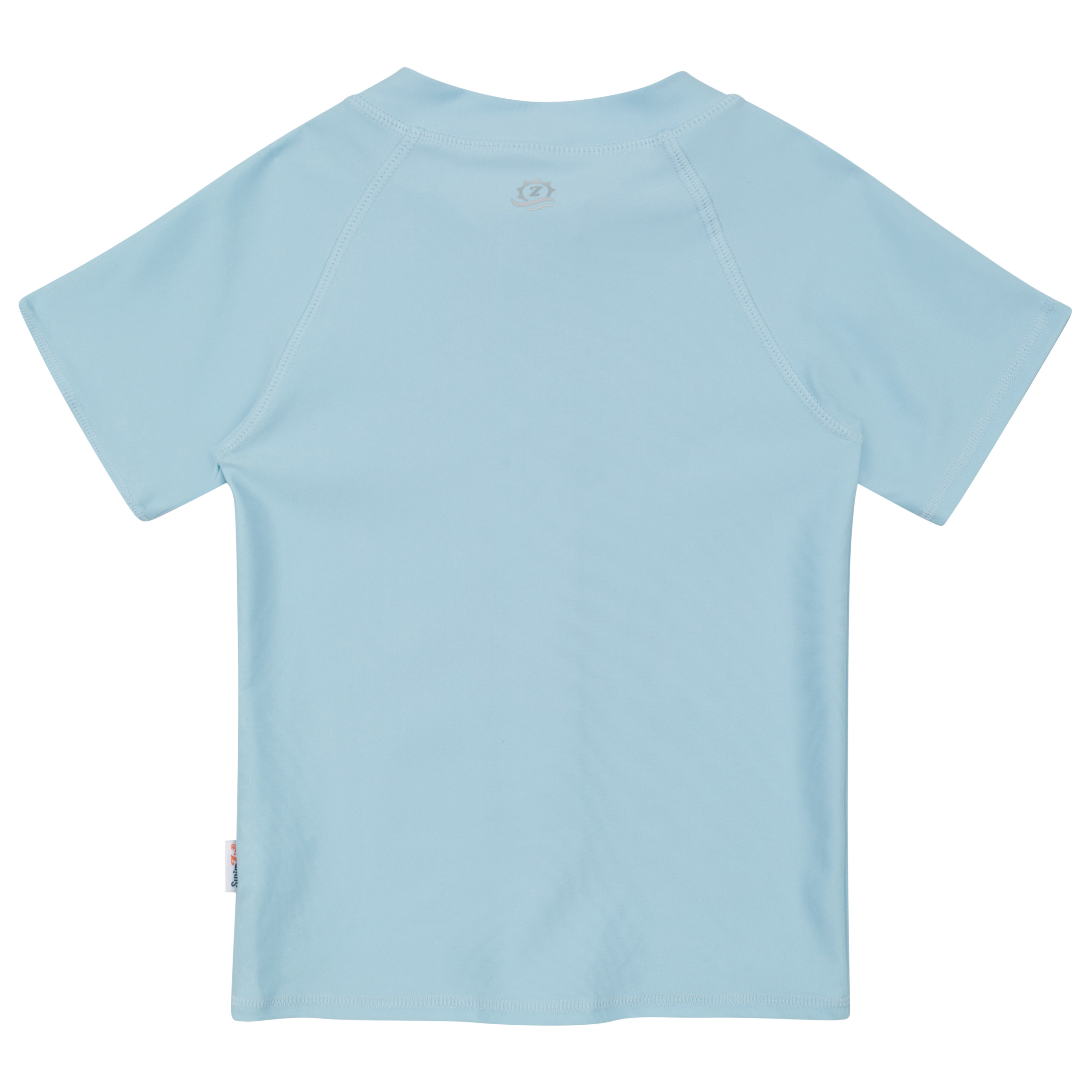 Kids Short Sleeve Zipper Rash Guard Swim Shirt | “Dream Blue"-SwimZip UPF 50+ Sun Protective Swimwear & UV Zipper Rash Guards-pos12