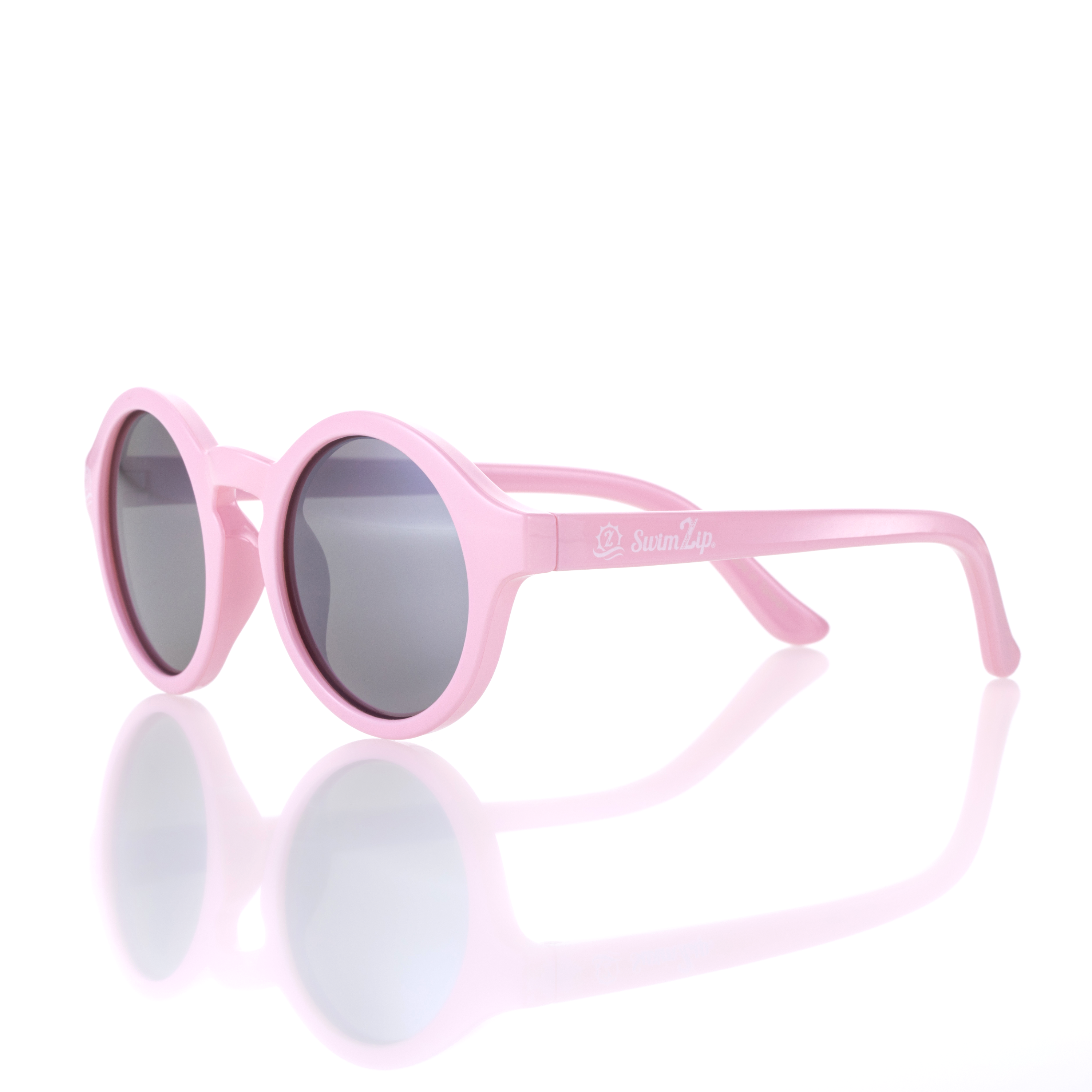 Kids Round Sunglasses - Pink-SwimZip UPF 50+ Sun Protective Swimwear & UV Zipper Rash Guards-pos1