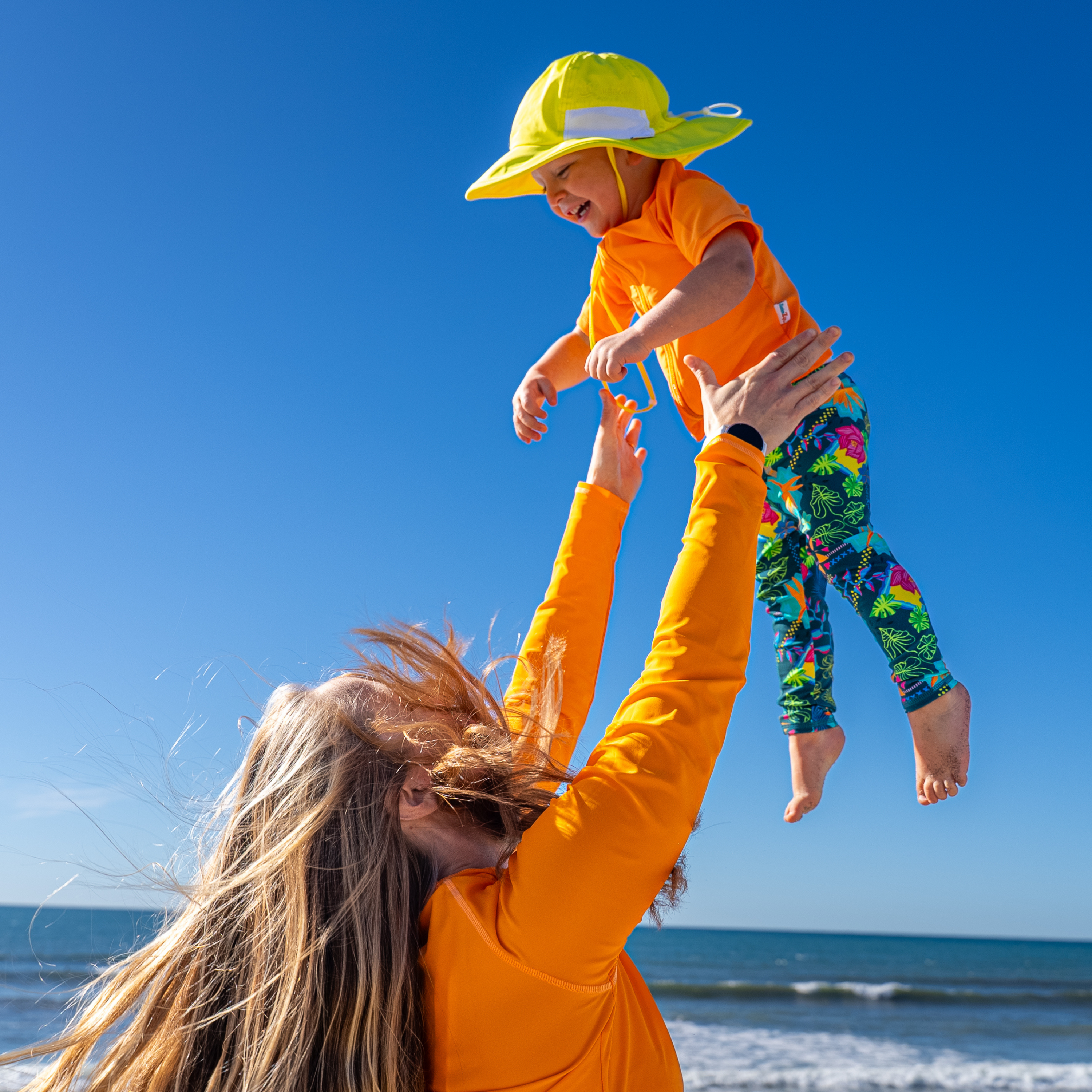 Kids Short Sleeve Zipper Rash Guard Swim Shirt | “Orange”-SwimZip UPF 50+ Sun Protective Swimwear & UV Zipper Rash Guards-pos2