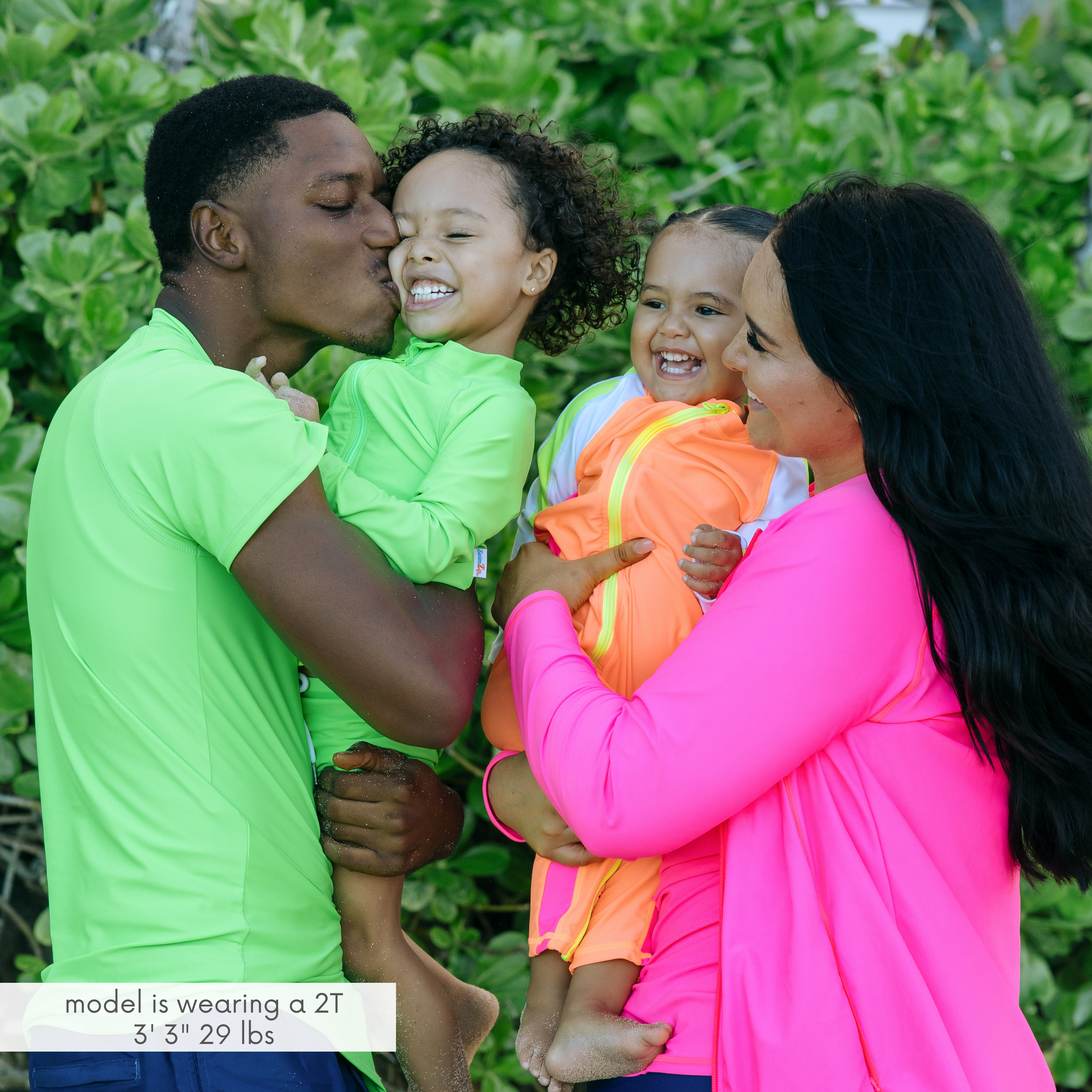 Kids UPF 50+ Long Sleeve Zipper Rash Guard Swim Shirt | "Neon Green"-SwimZip UPF 50+ Sun Protective Swimwear & UV Zipper Rash Guards-pos4